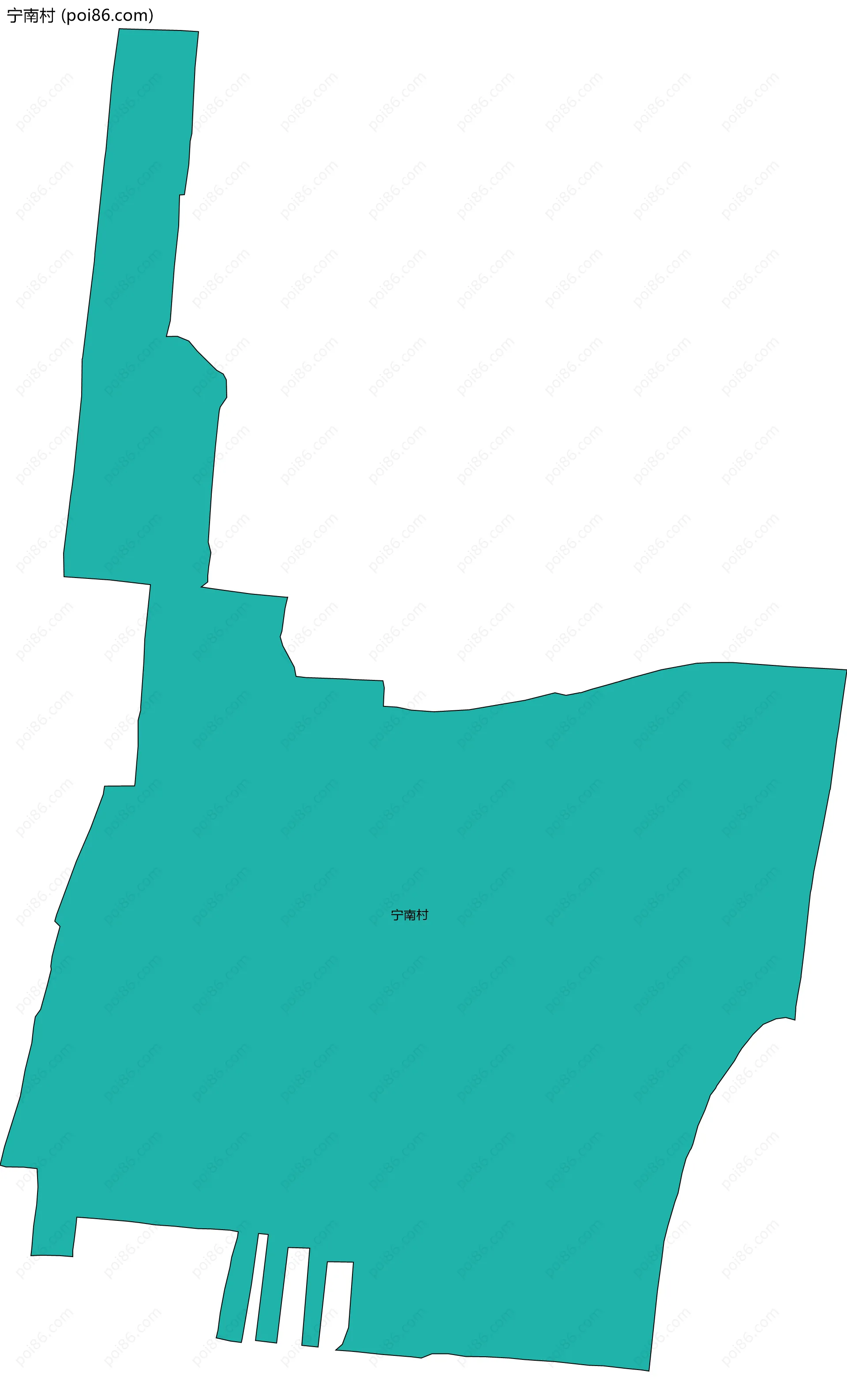 宁南村边界地图