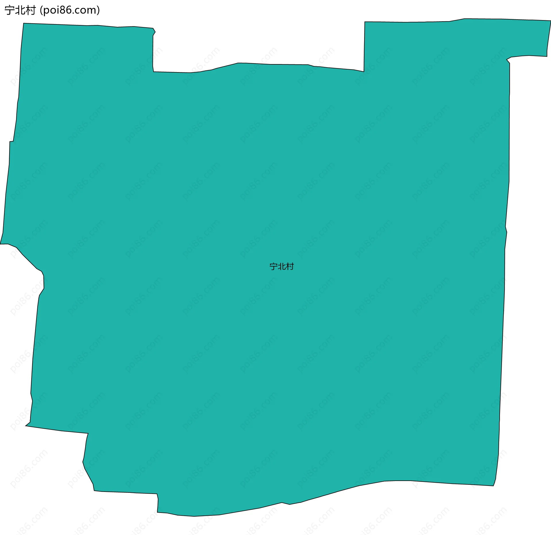 宁北村边界地图