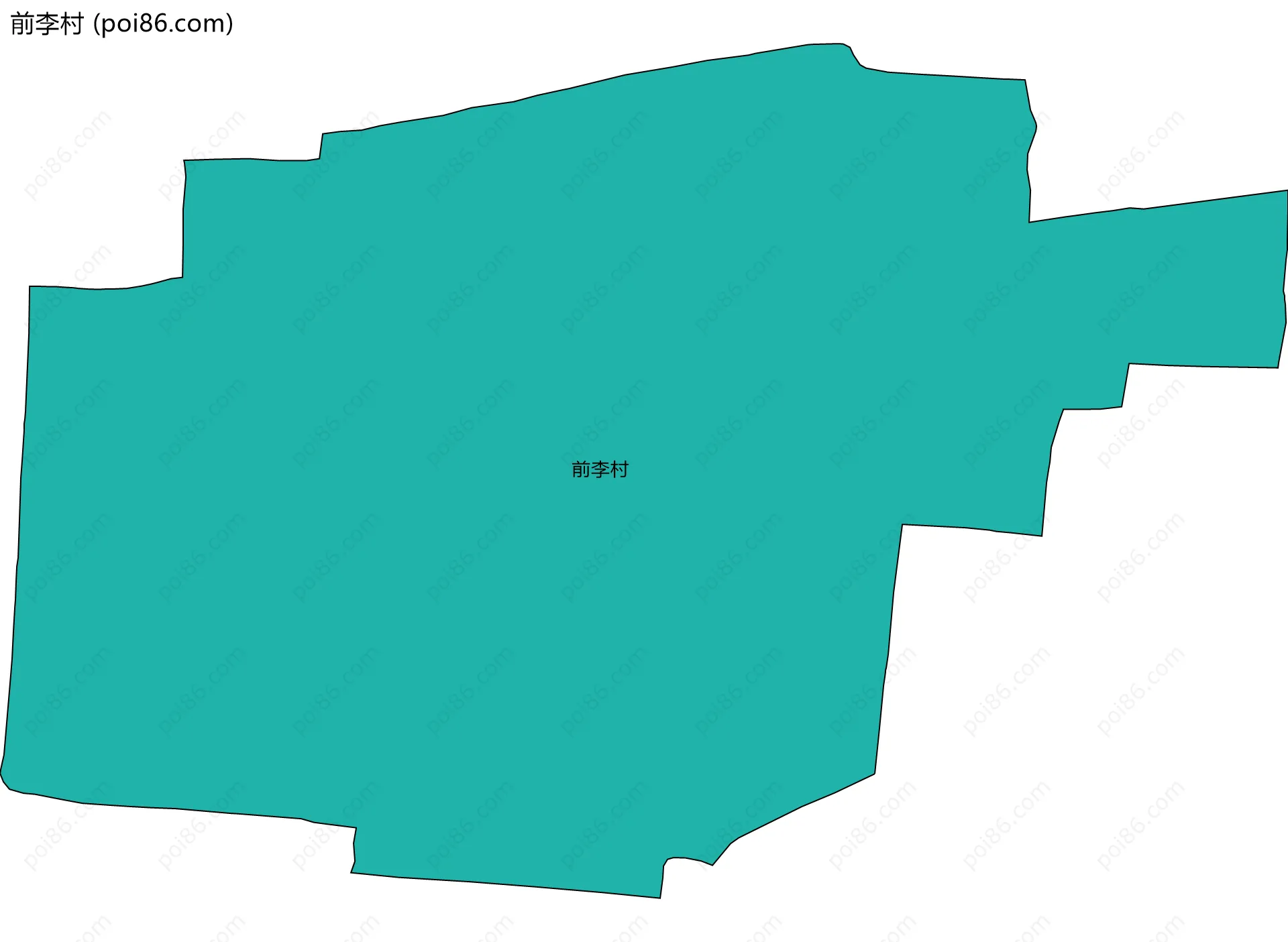 前李村边界地图
