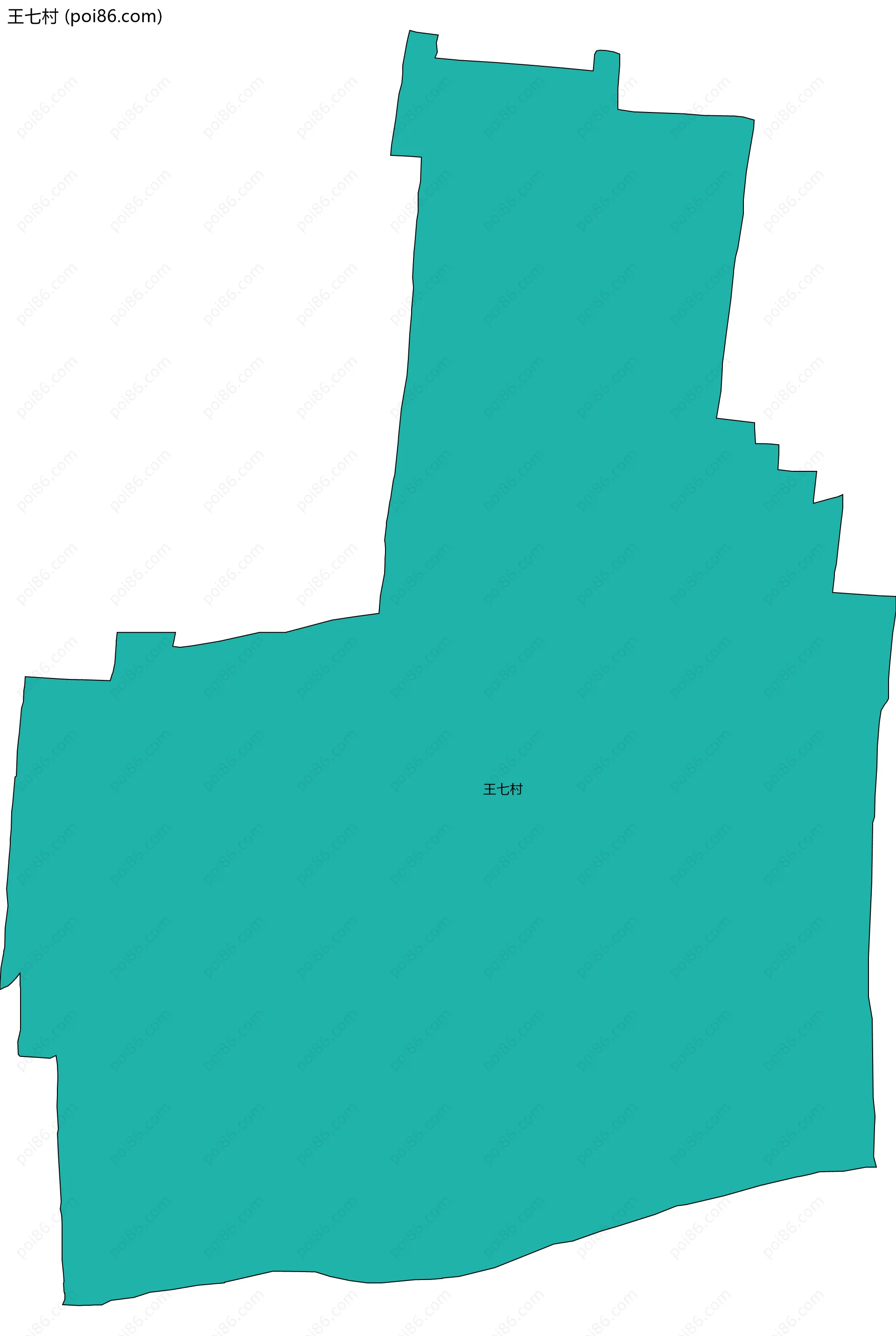王七村边界地图