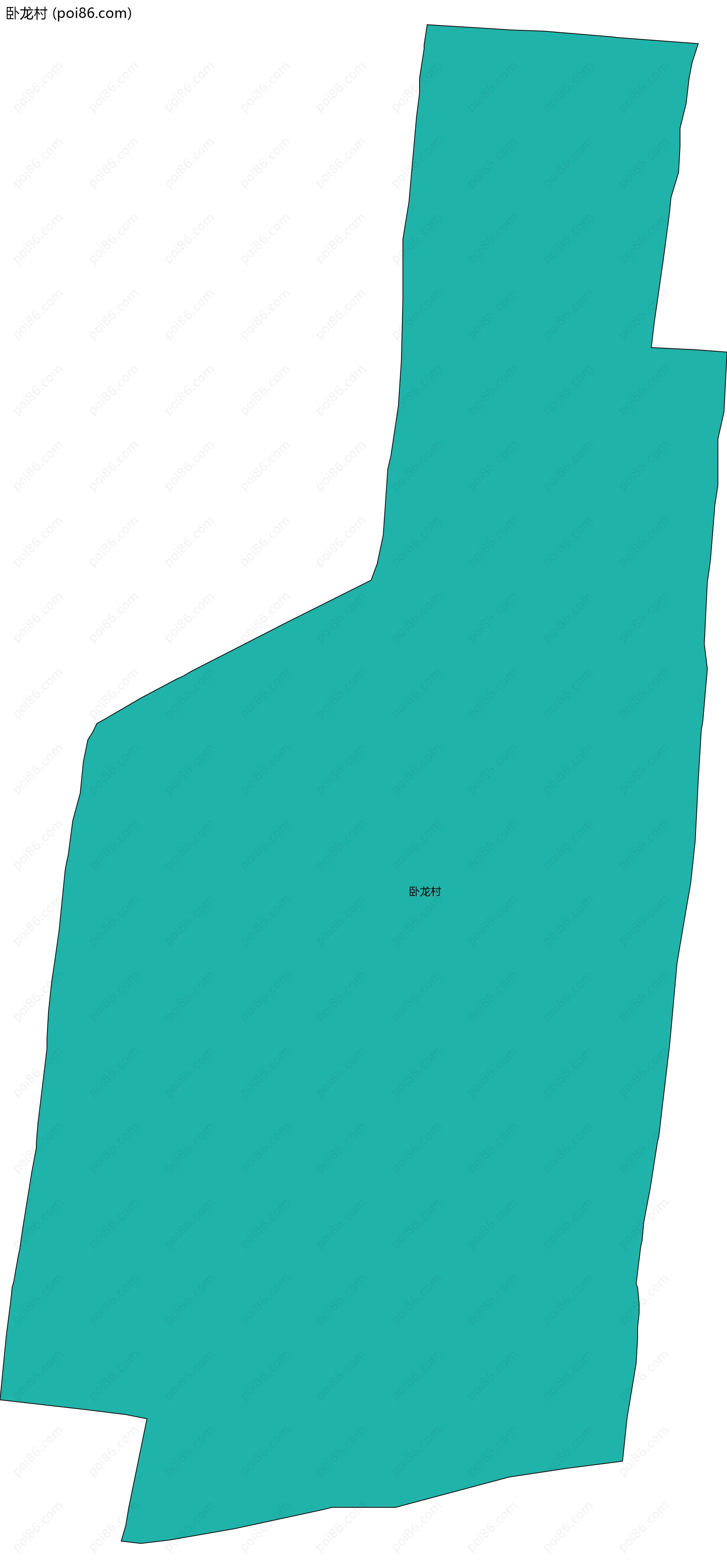 卧龙村边界地图