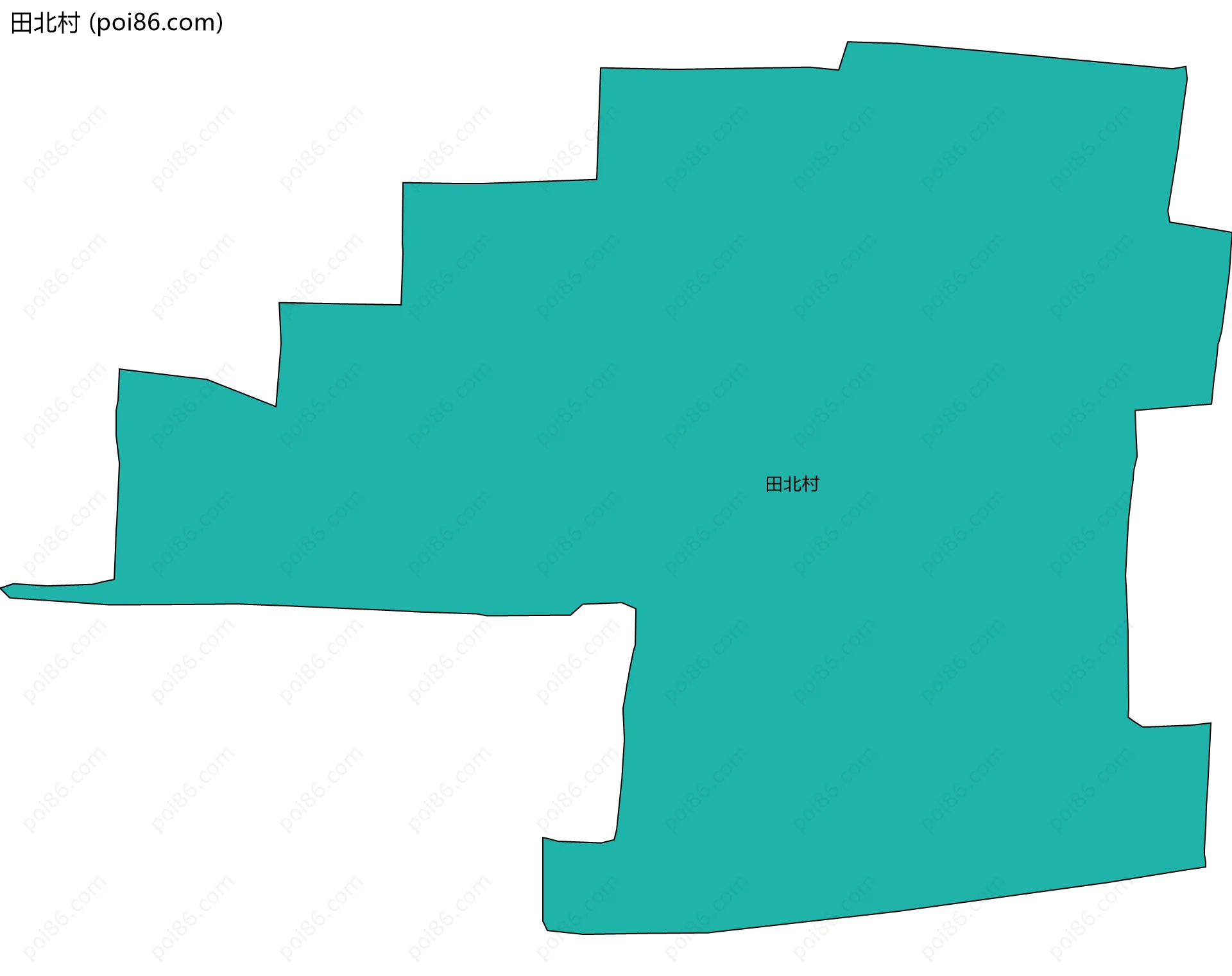 田北村边界地图