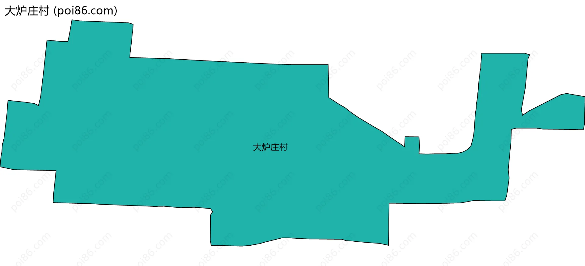 大炉庄村边界地图