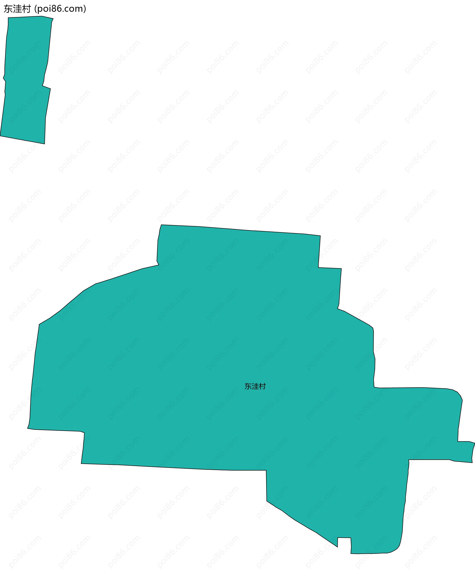 东洼村边界地图