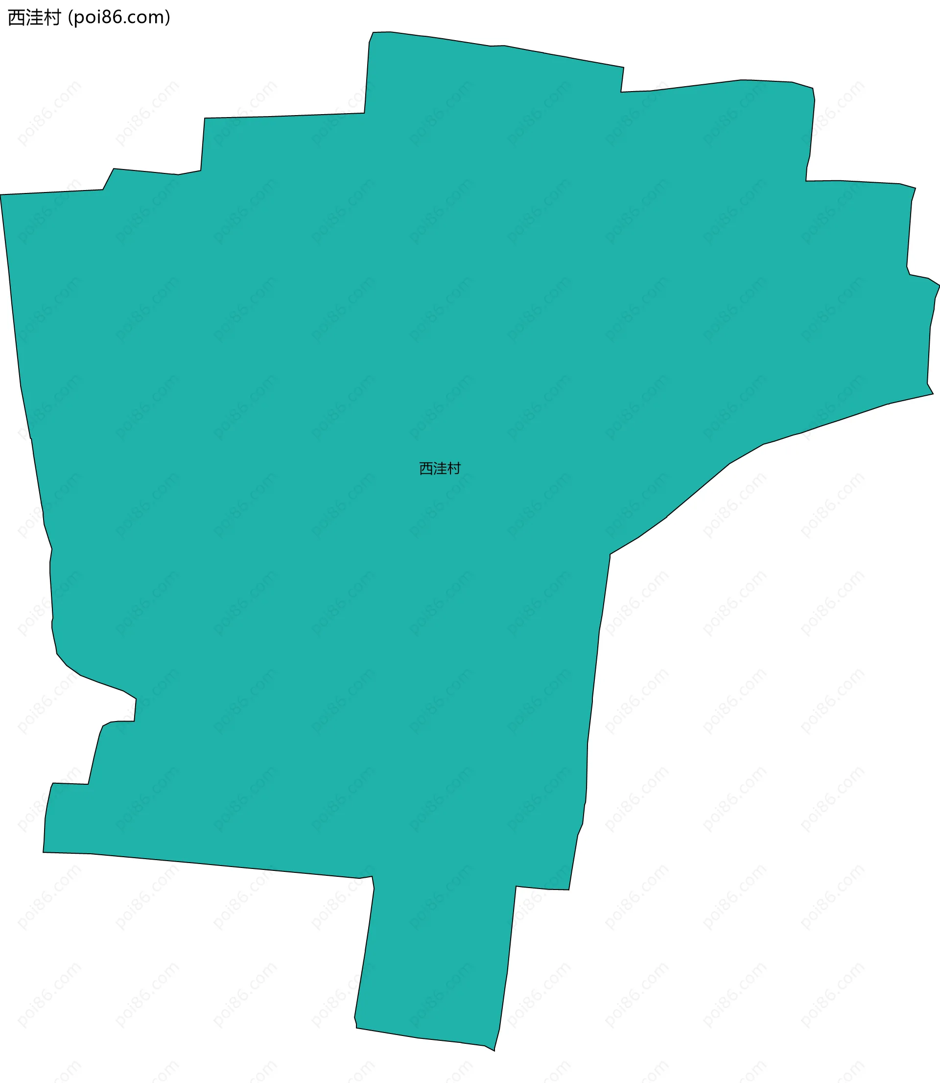 西洼村边界地图