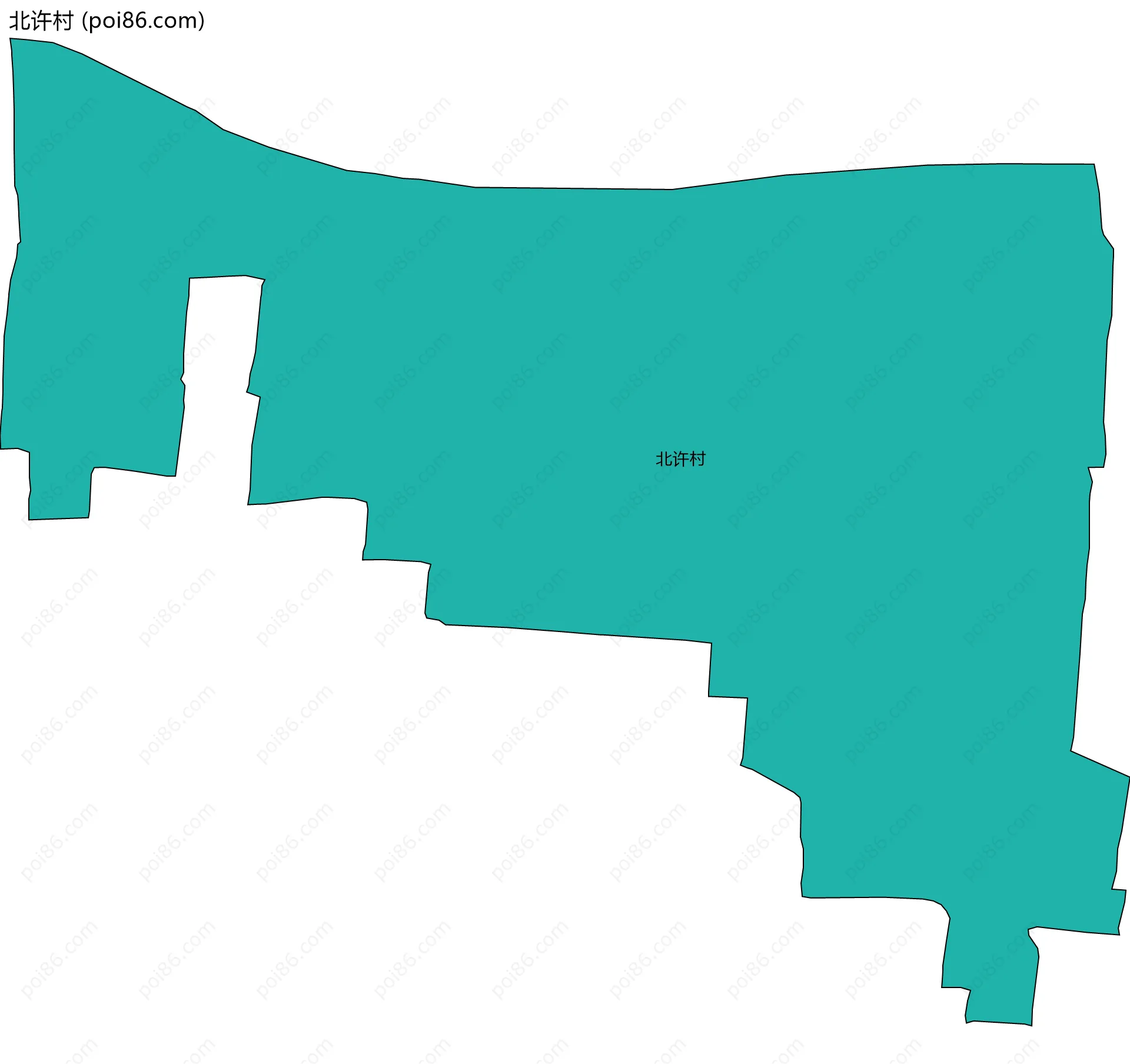 北许村边界地图
