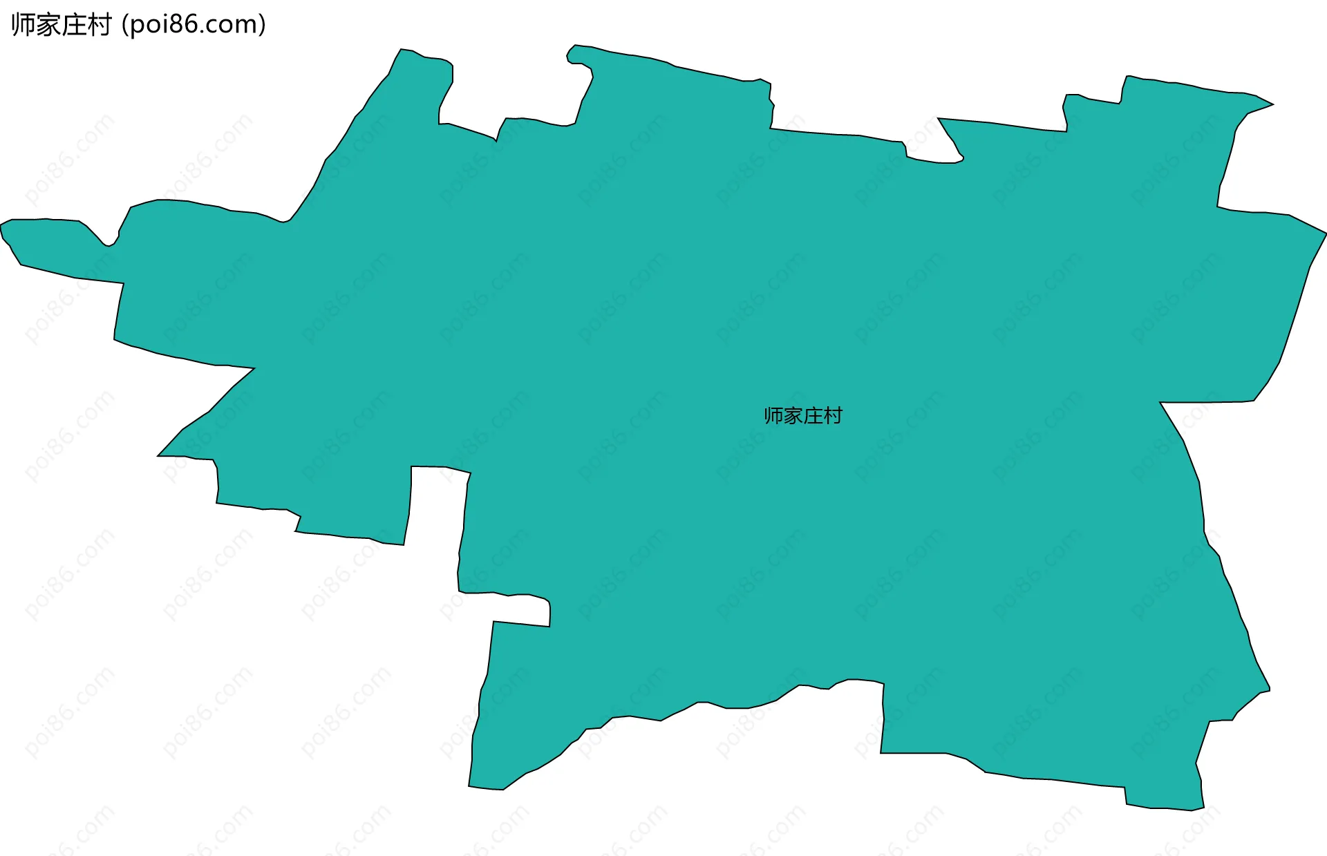 师家庄村边界地图