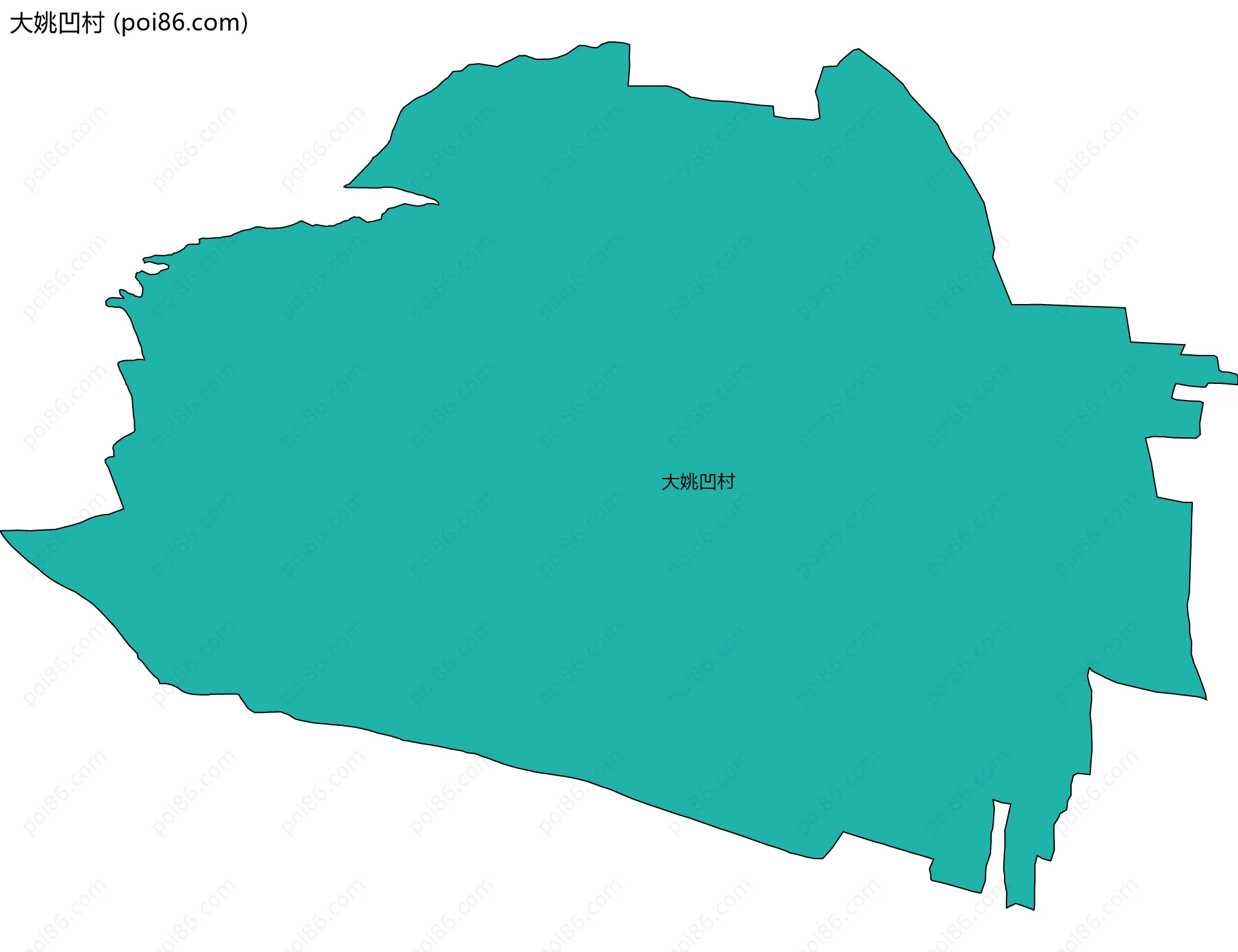 大姚凹村边界地图