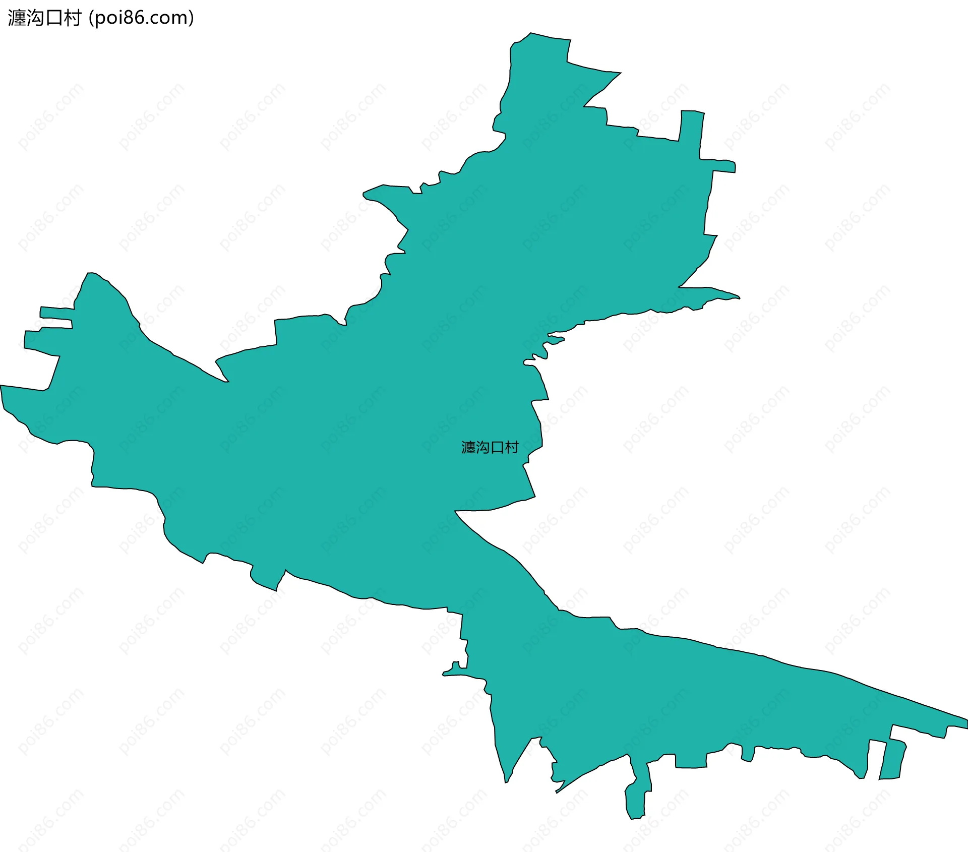瀍沟口村边界地图