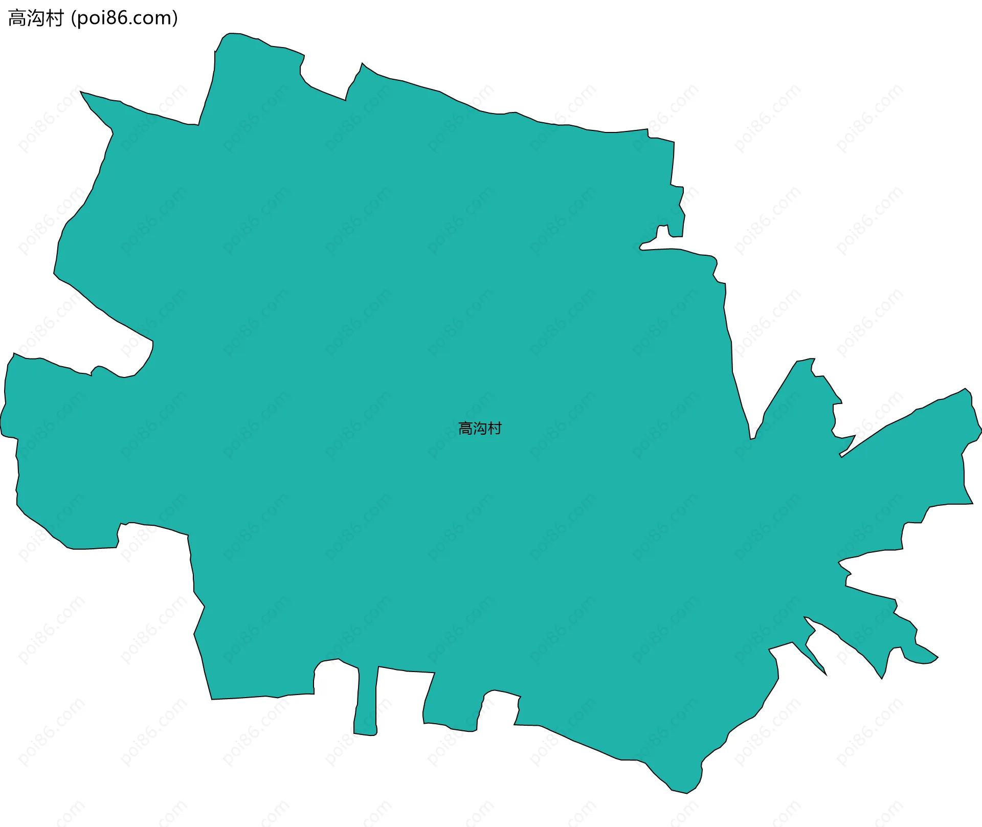 高沟村边界地图