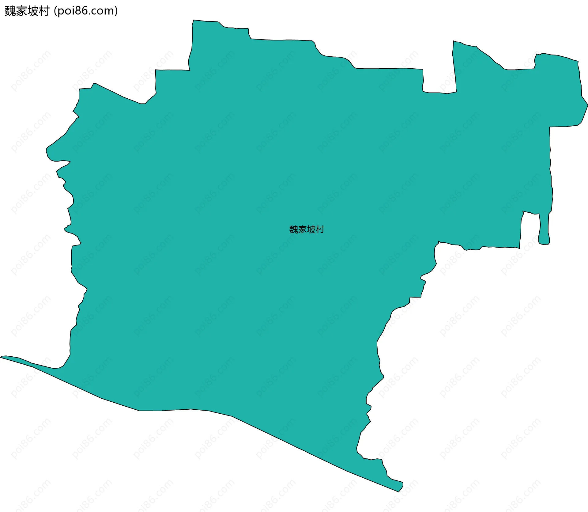 魏家坡村边界地图