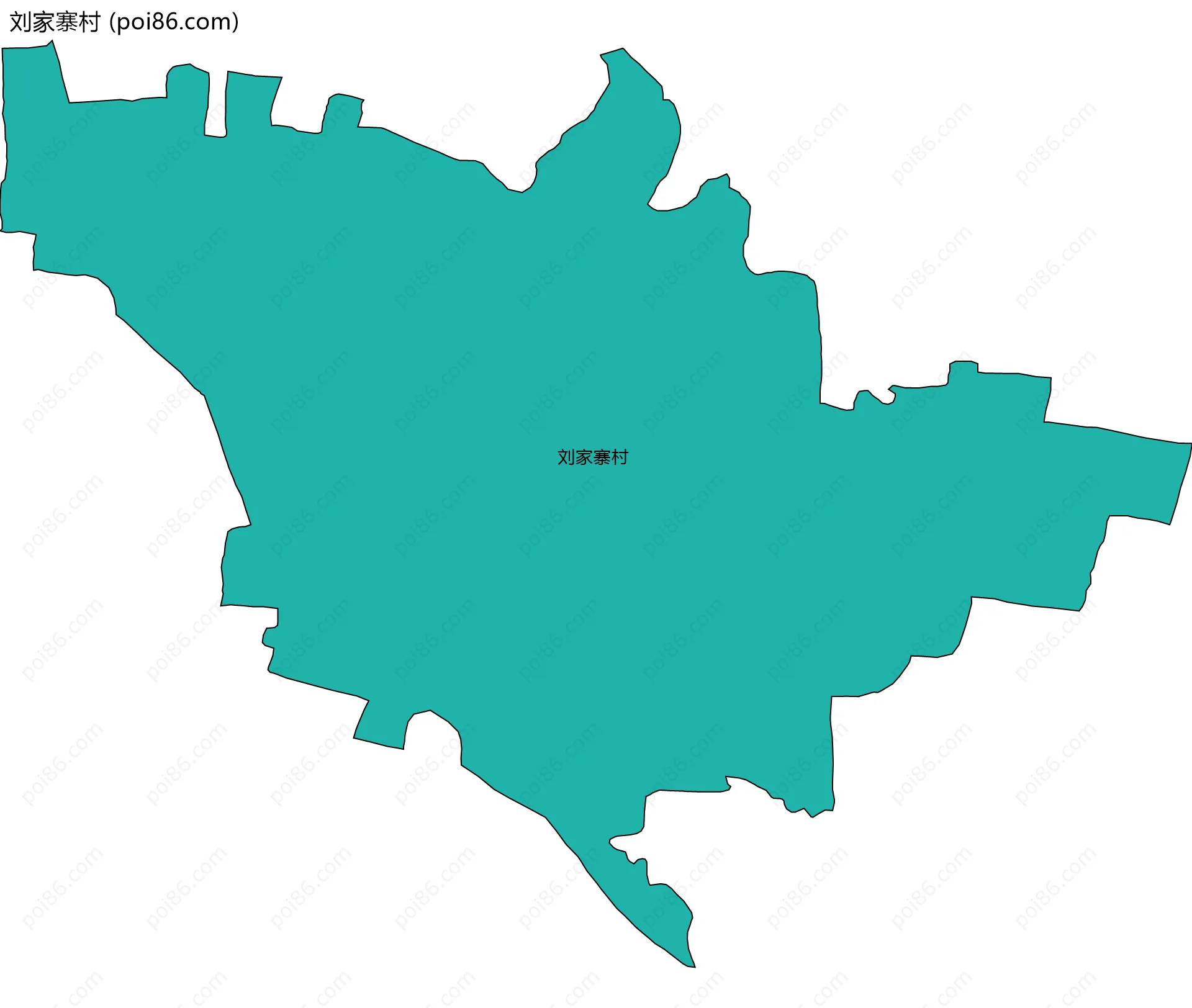 刘家寨村边界地图