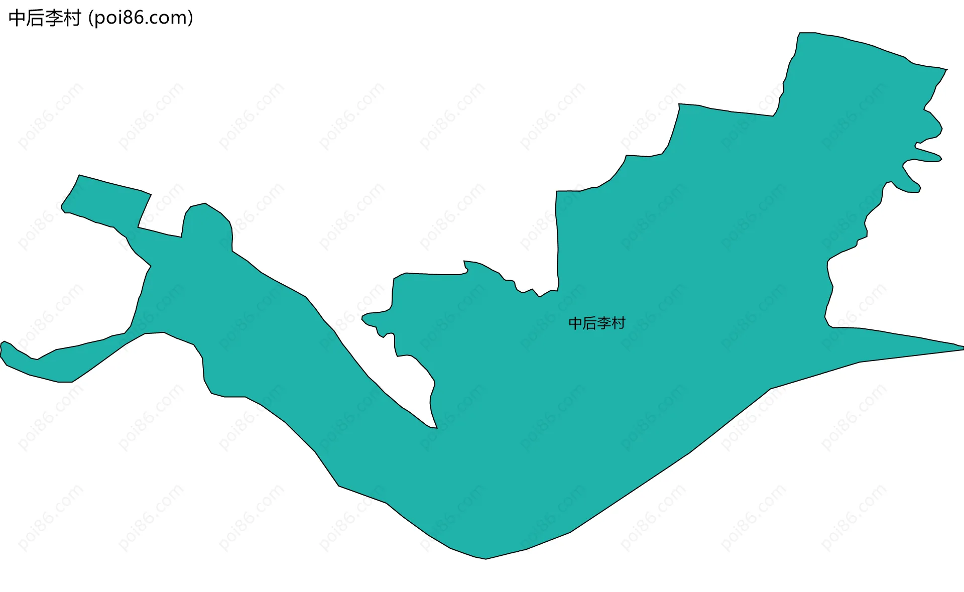 中后李村边界地图