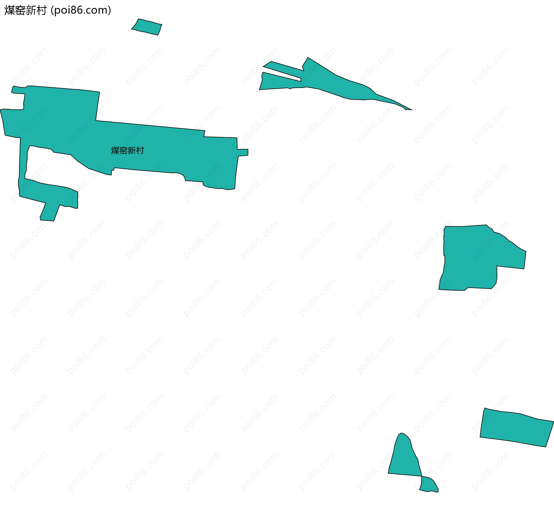 煤窑新村边界地图