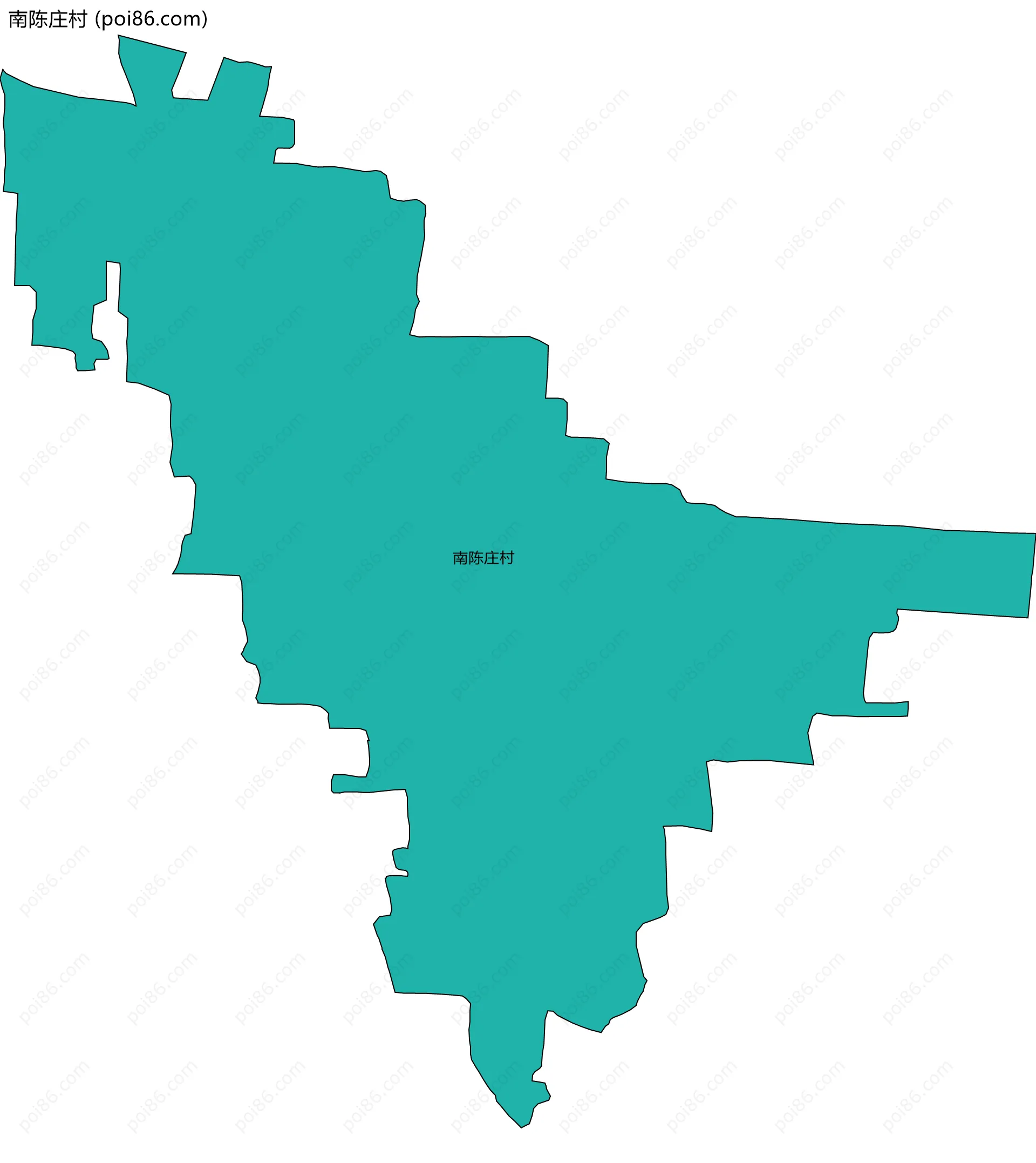 南陈庄村边界地图