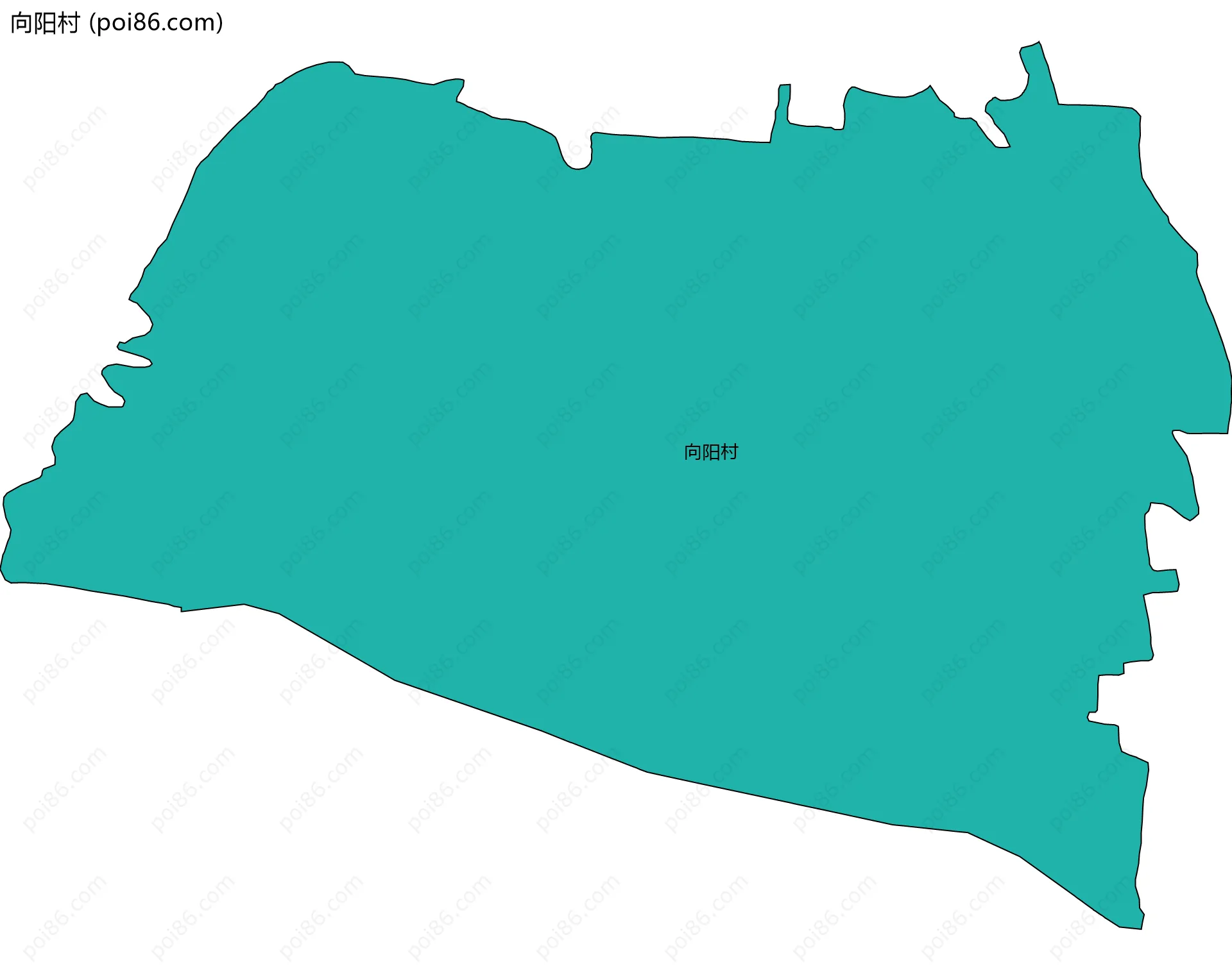 向阳村边界地图