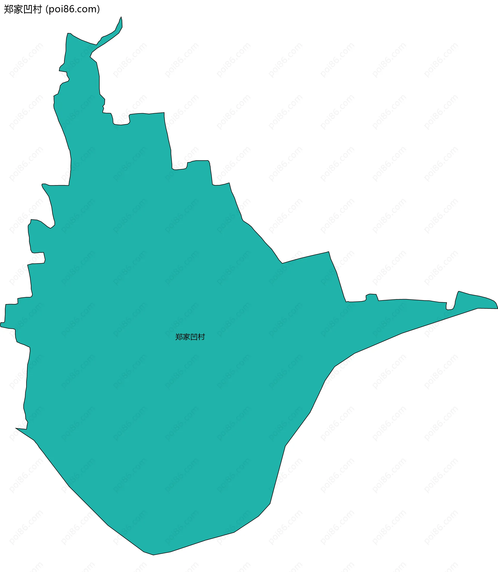 郑家凹村边界地图