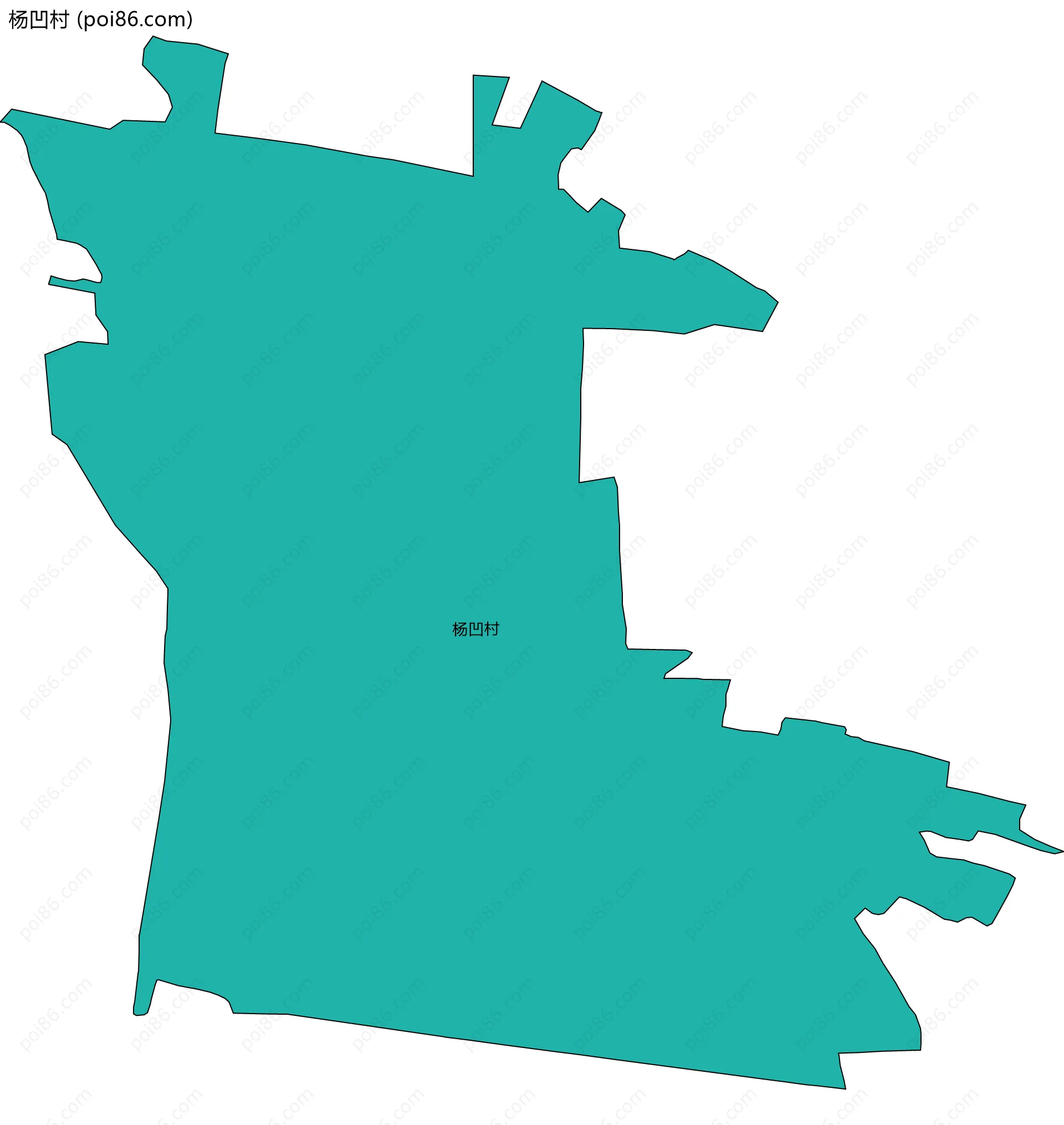 杨凹村边界地图