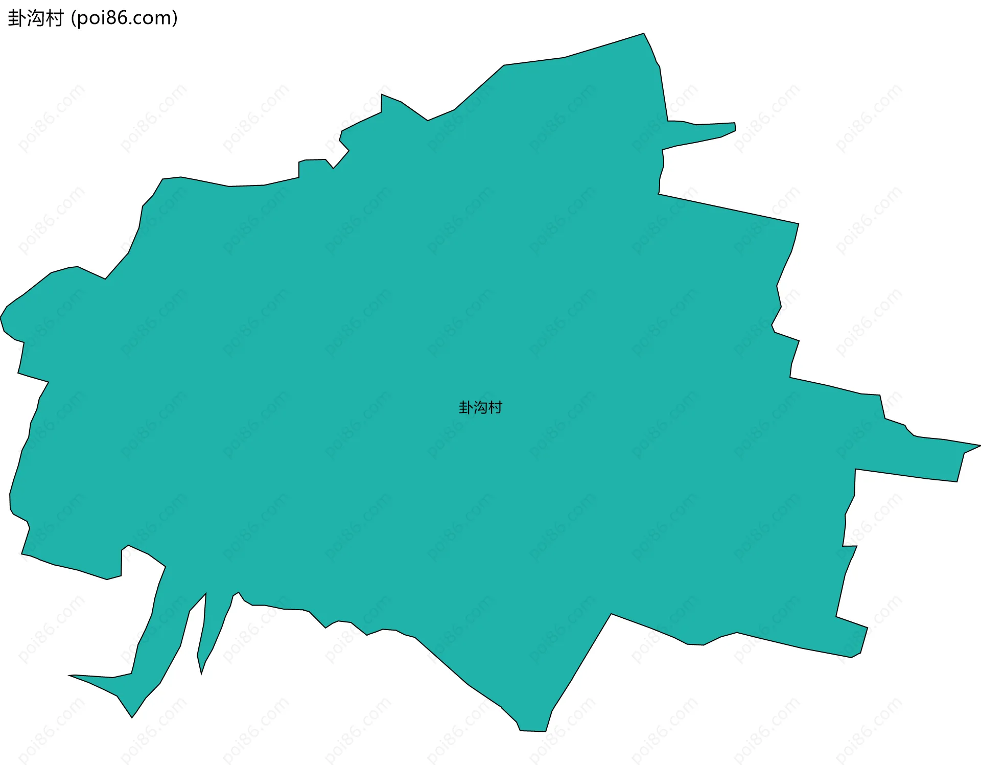 卦沟村边界地图