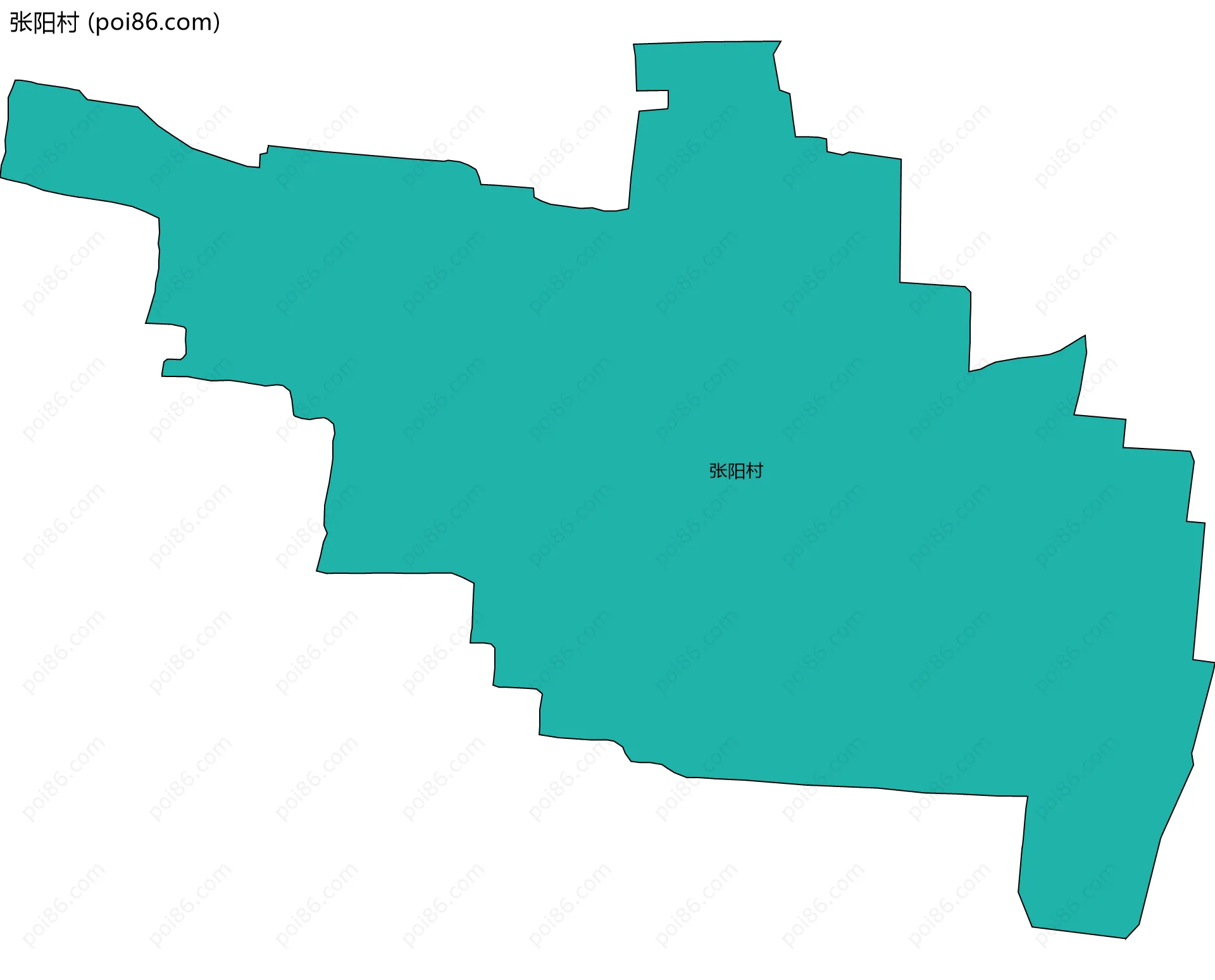 张阳村边界地图