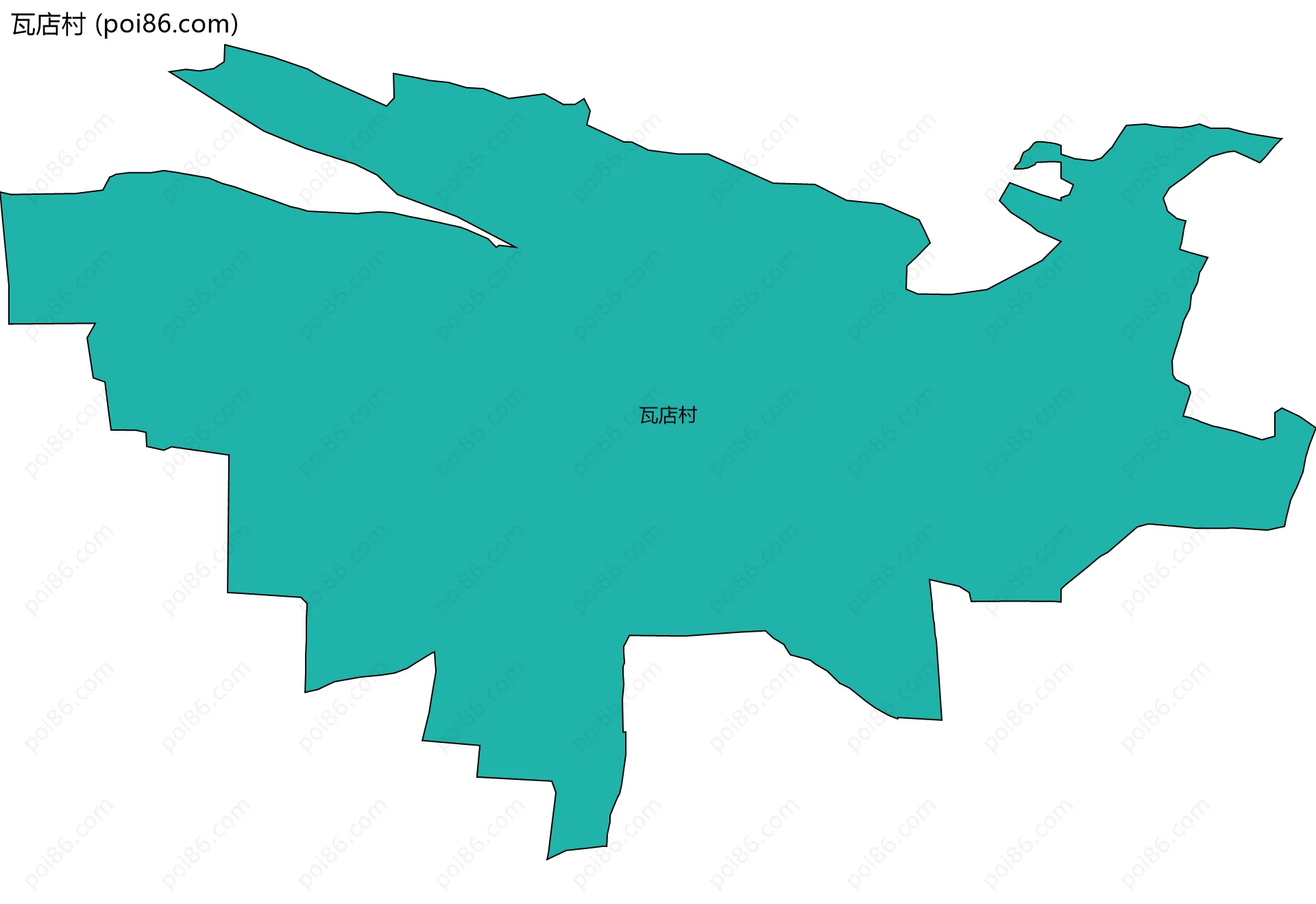 瓦店村边界地图