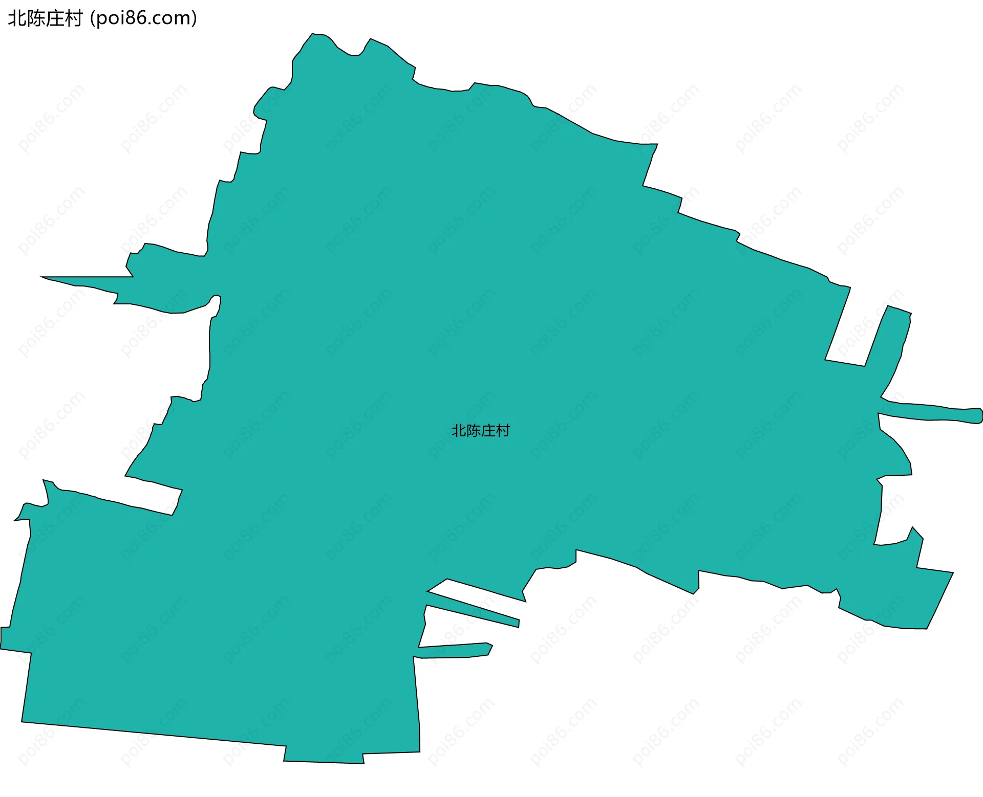 北陈庄村边界地图