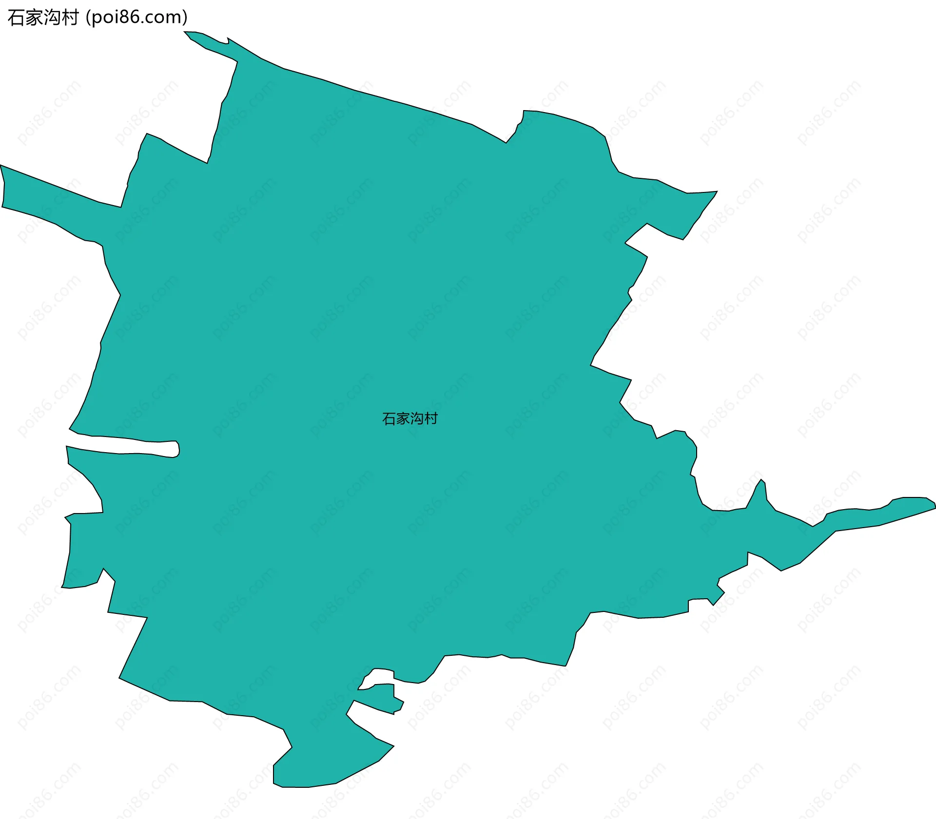 石家沟村边界地图