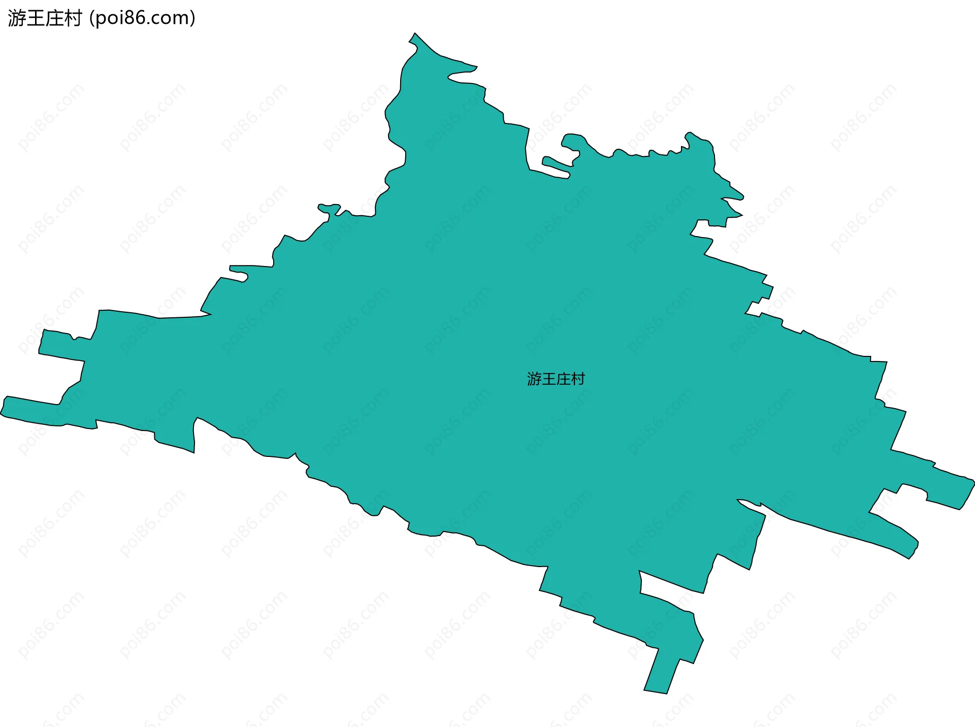 游王庄村边界地图