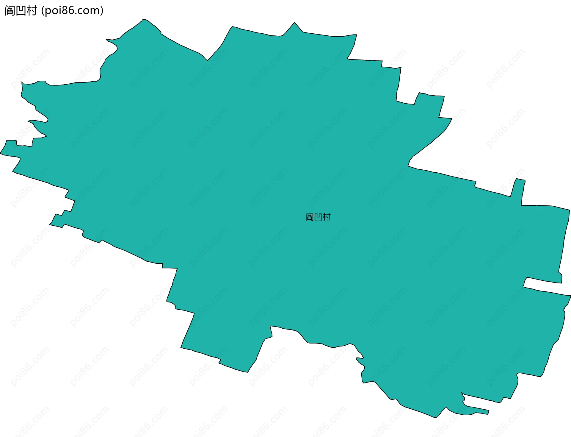 阎凹村边界地图