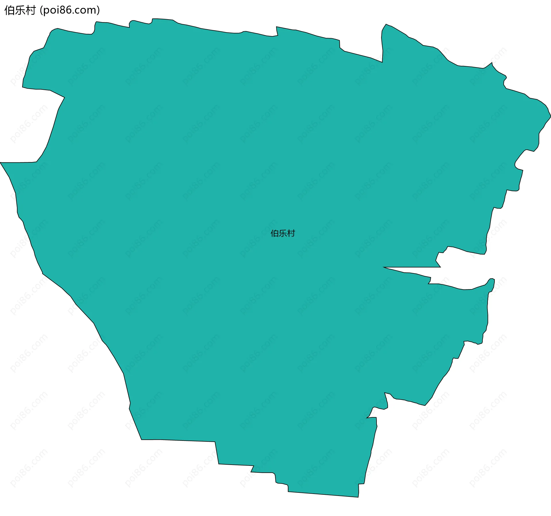 伯乐村边界地图