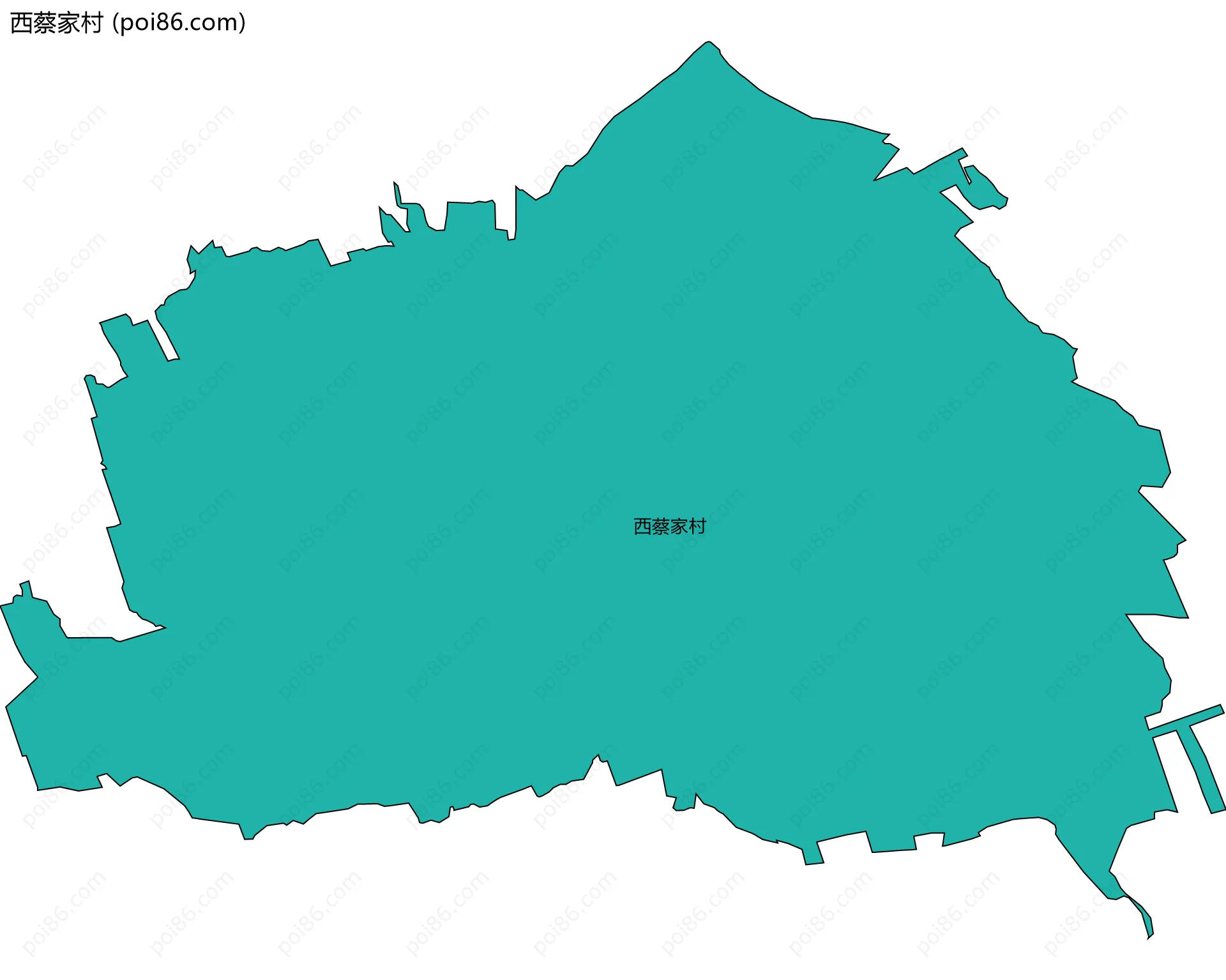 西蔡家村边界地图