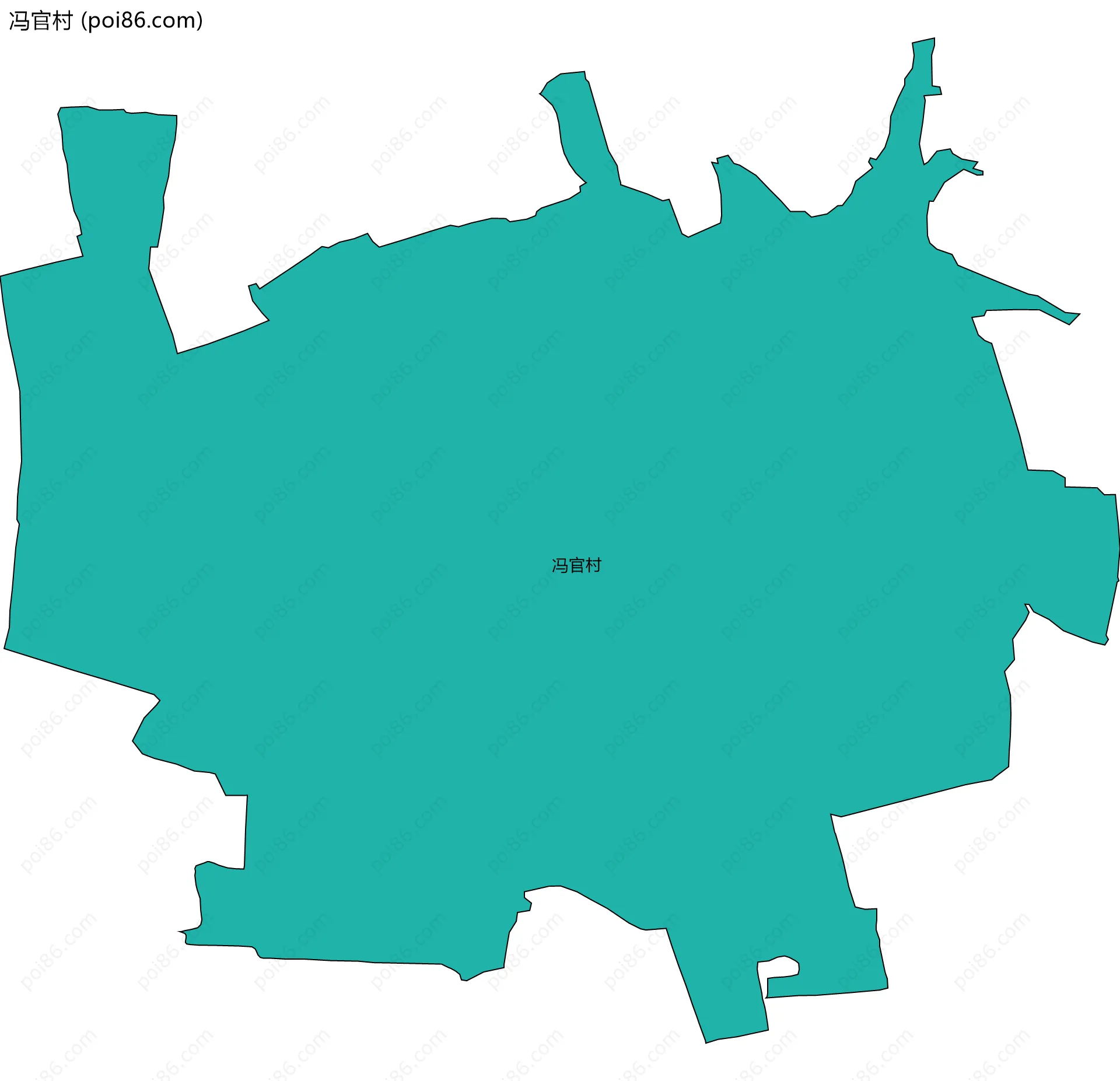 冯官村边界地图