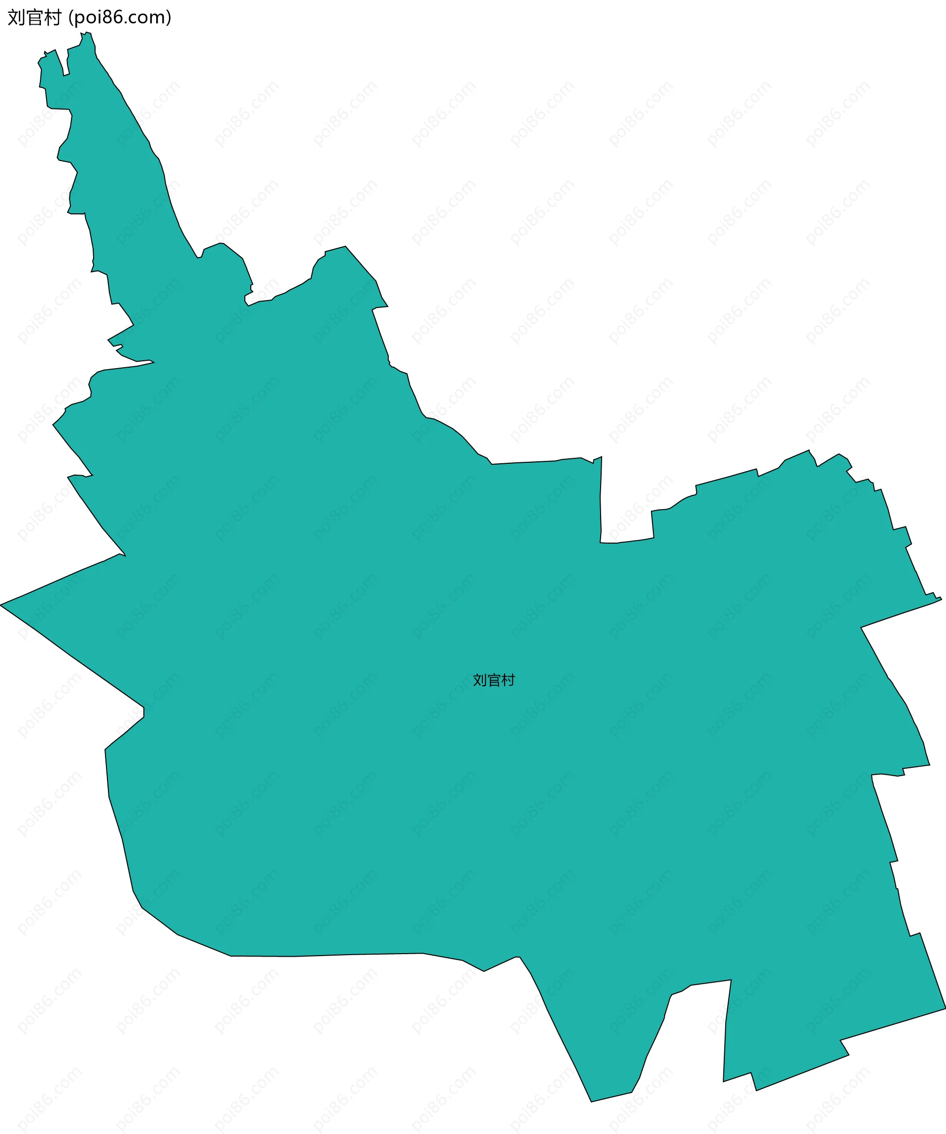 刘官村边界地图