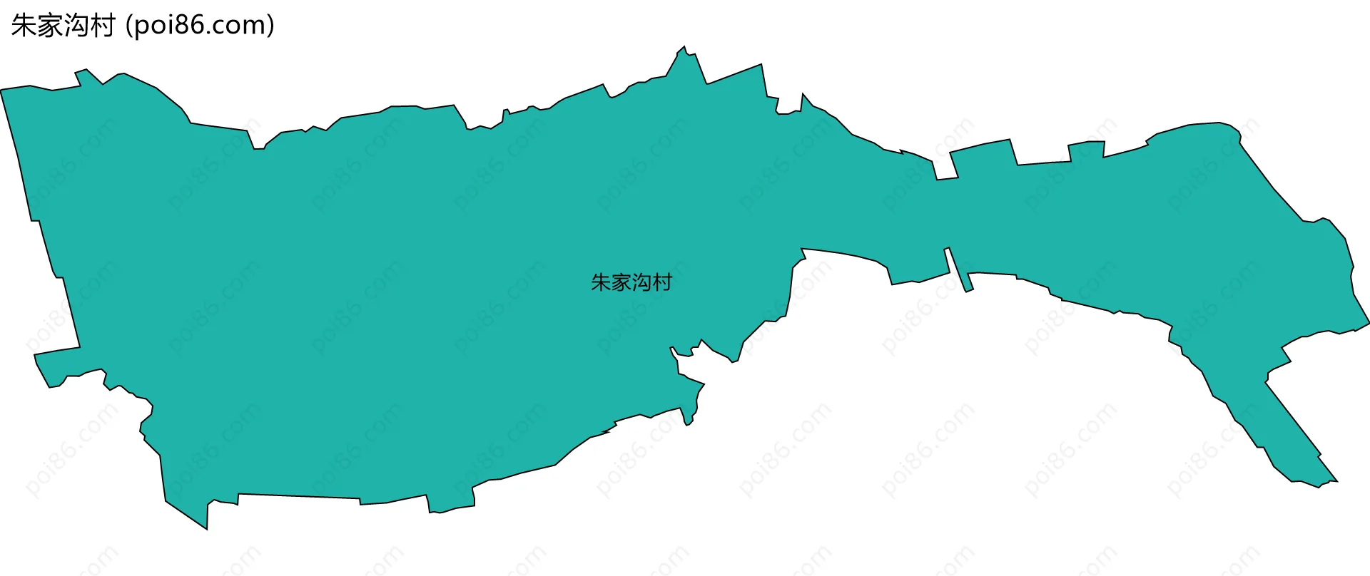 朱家沟村边界地图