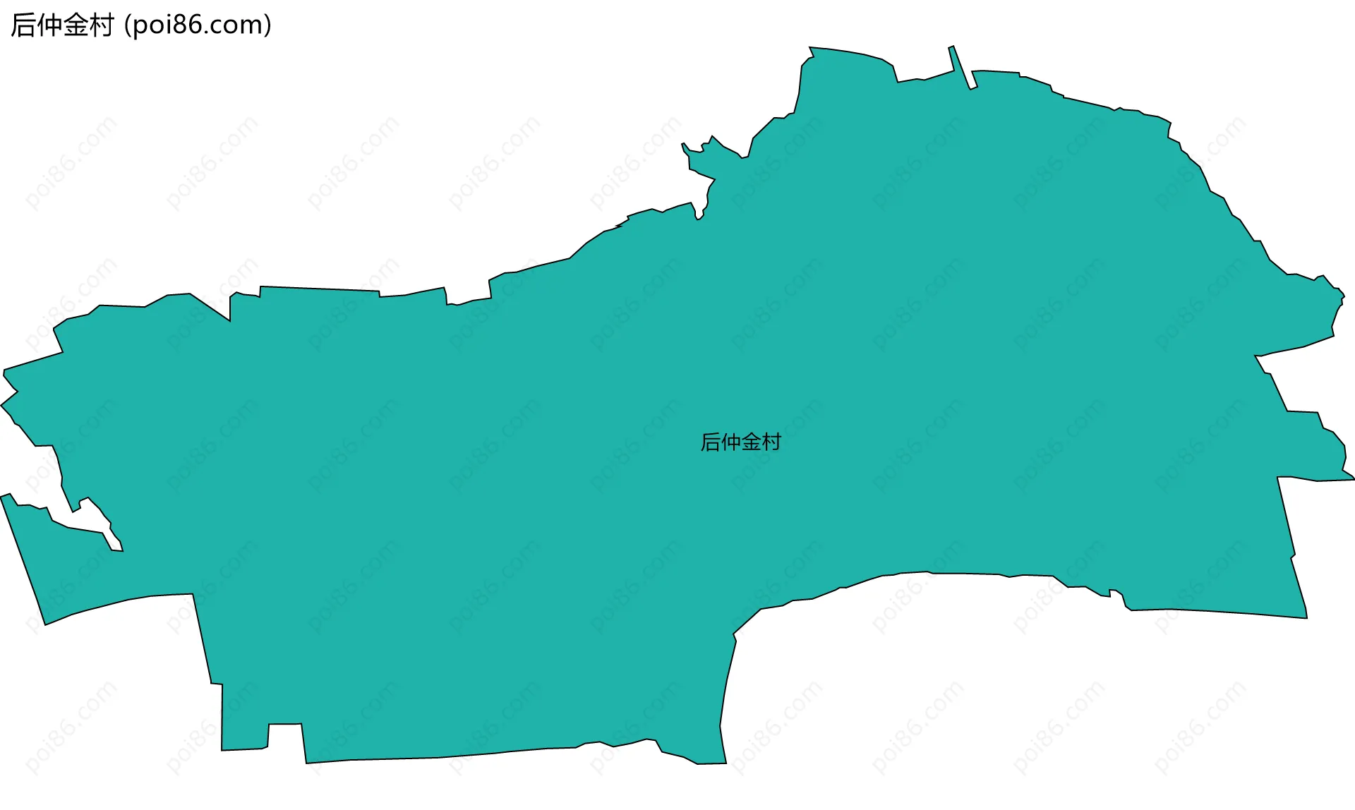 后仲金村边界地图