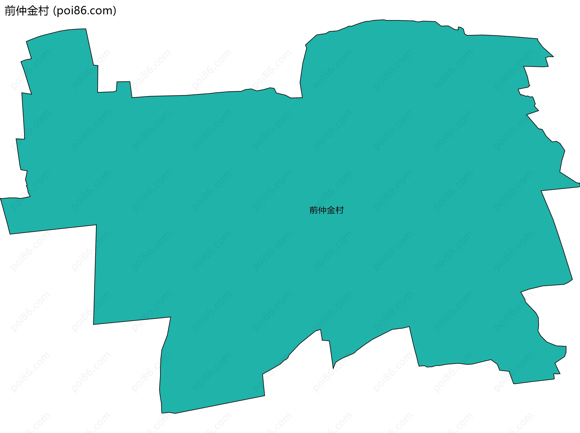 前仲金村边界地图