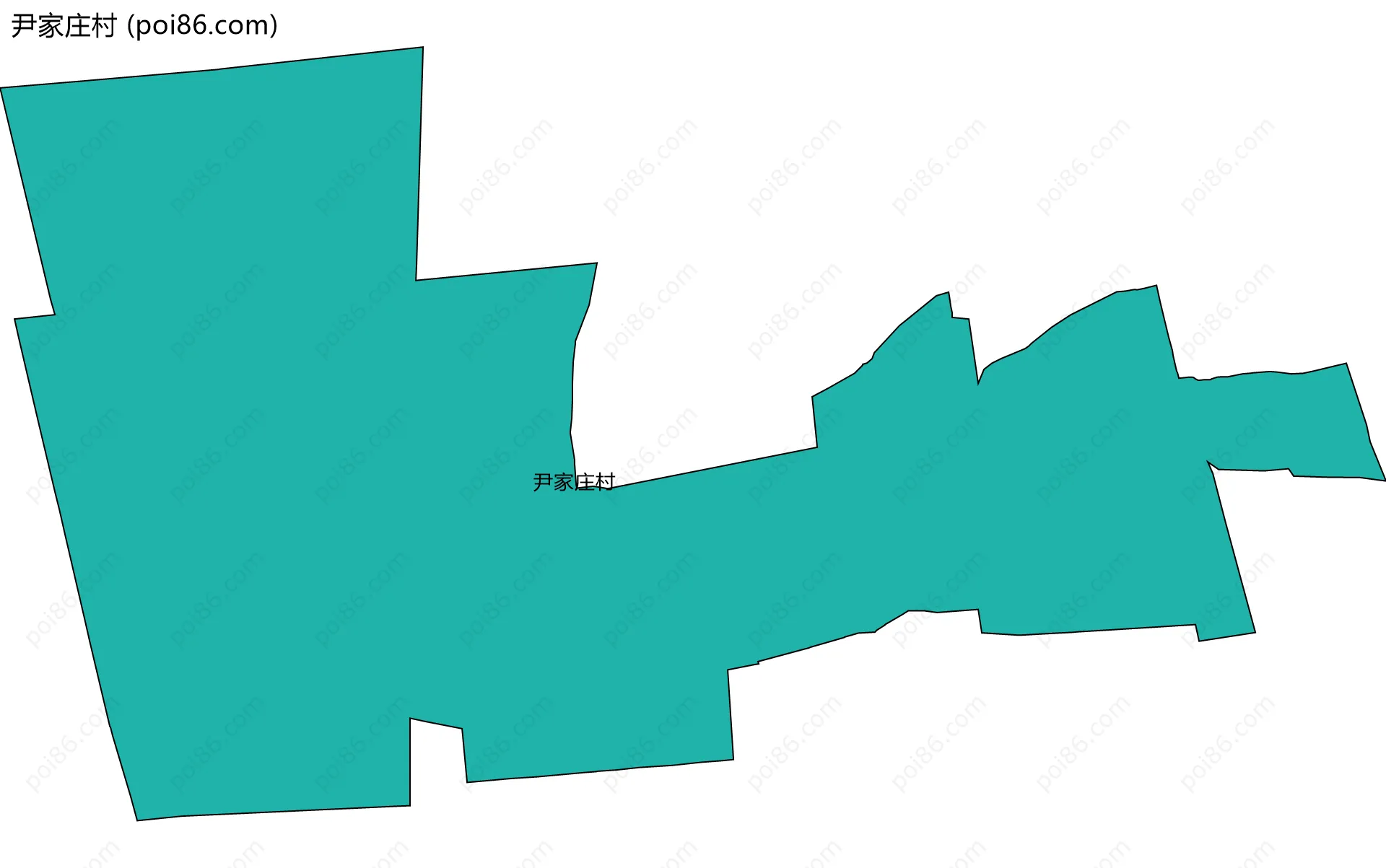 尹家庄村边界地图