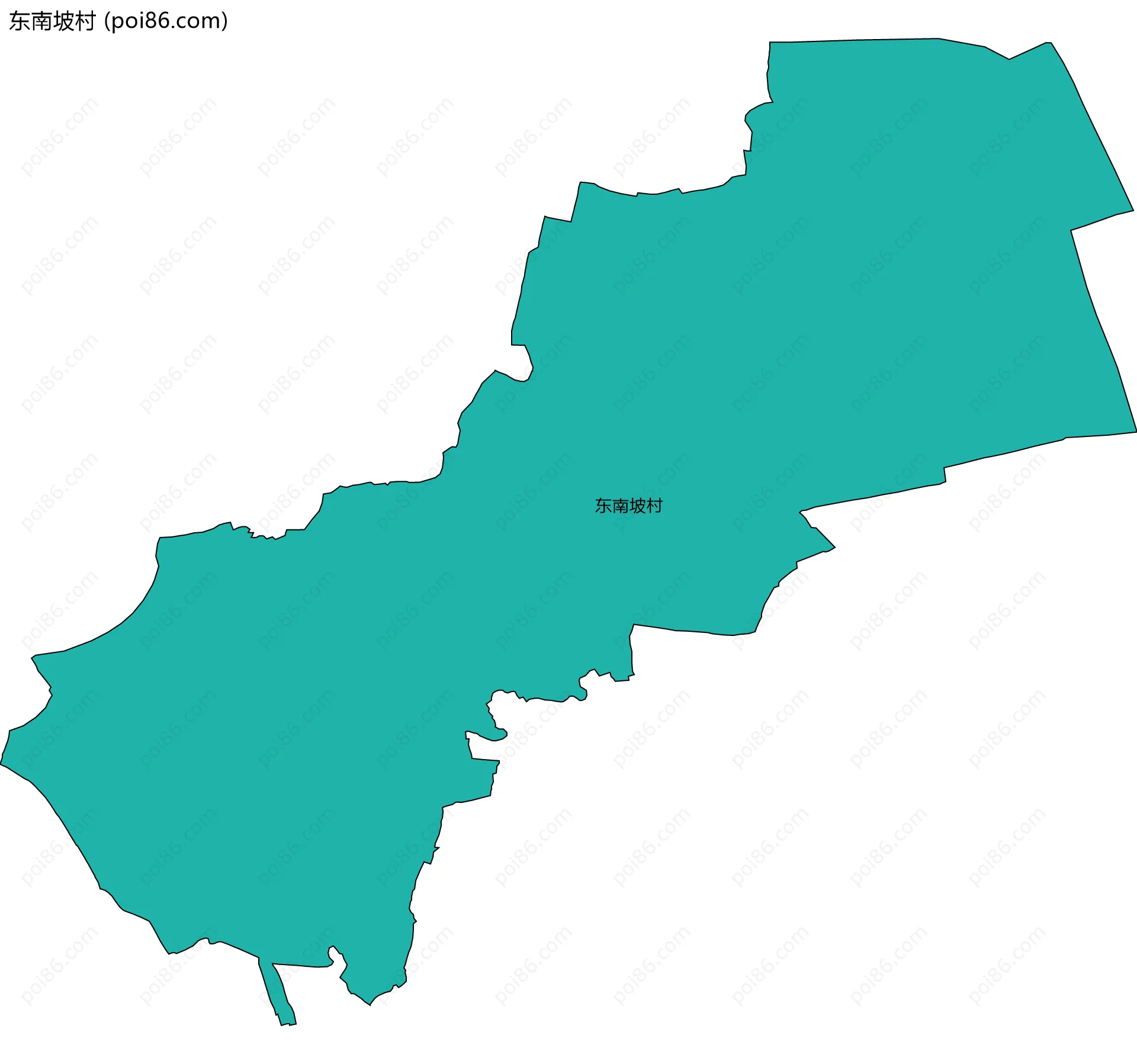 东南坡村边界地图