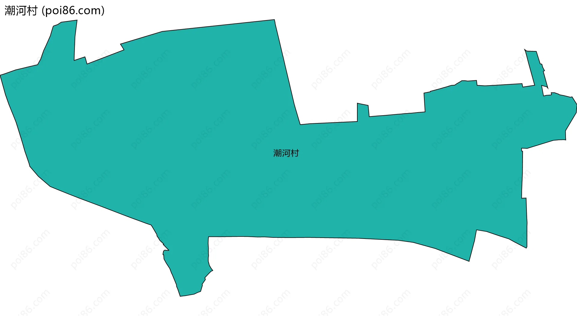 潮河村边界地图