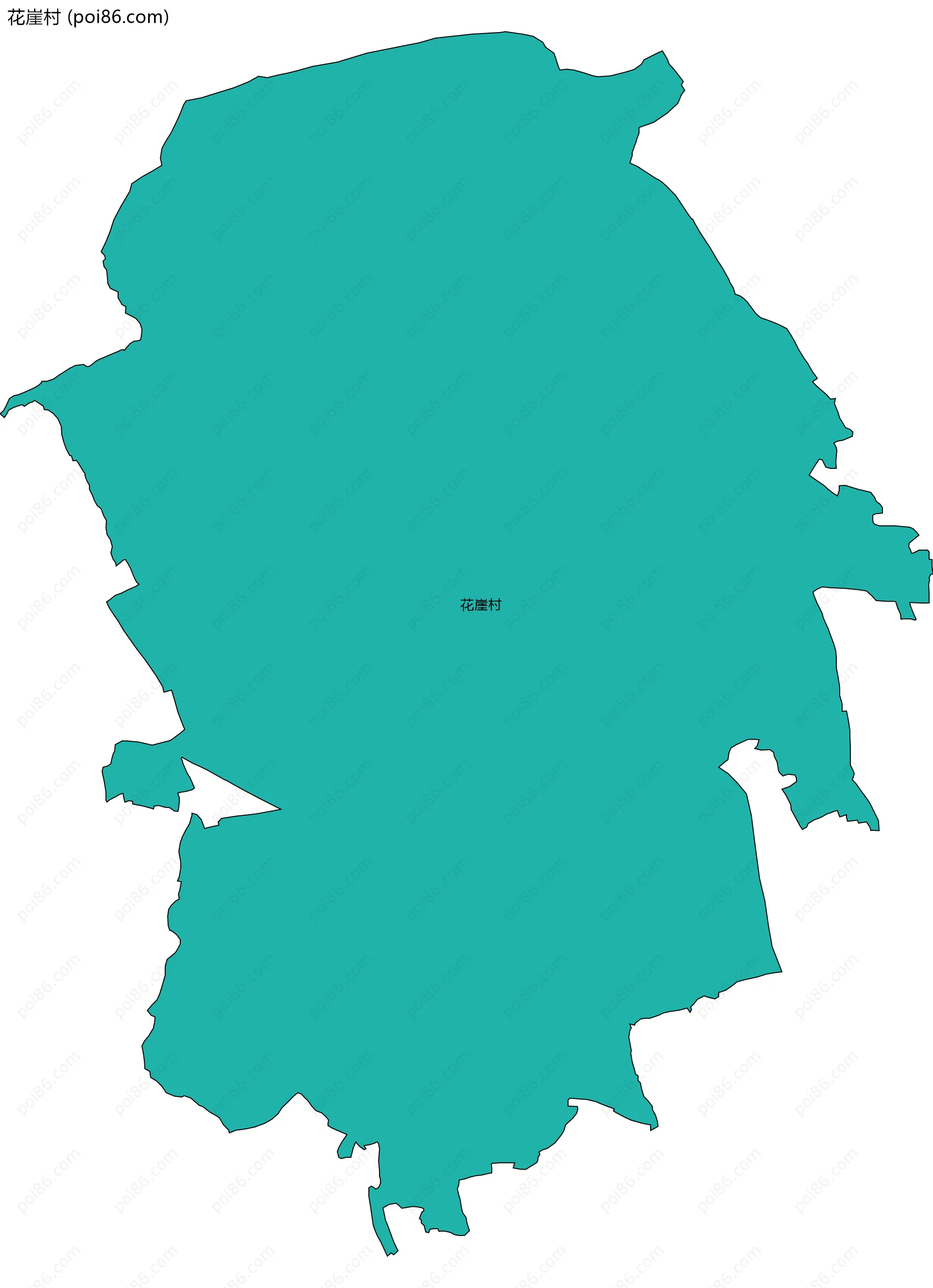 花崖村边界地图