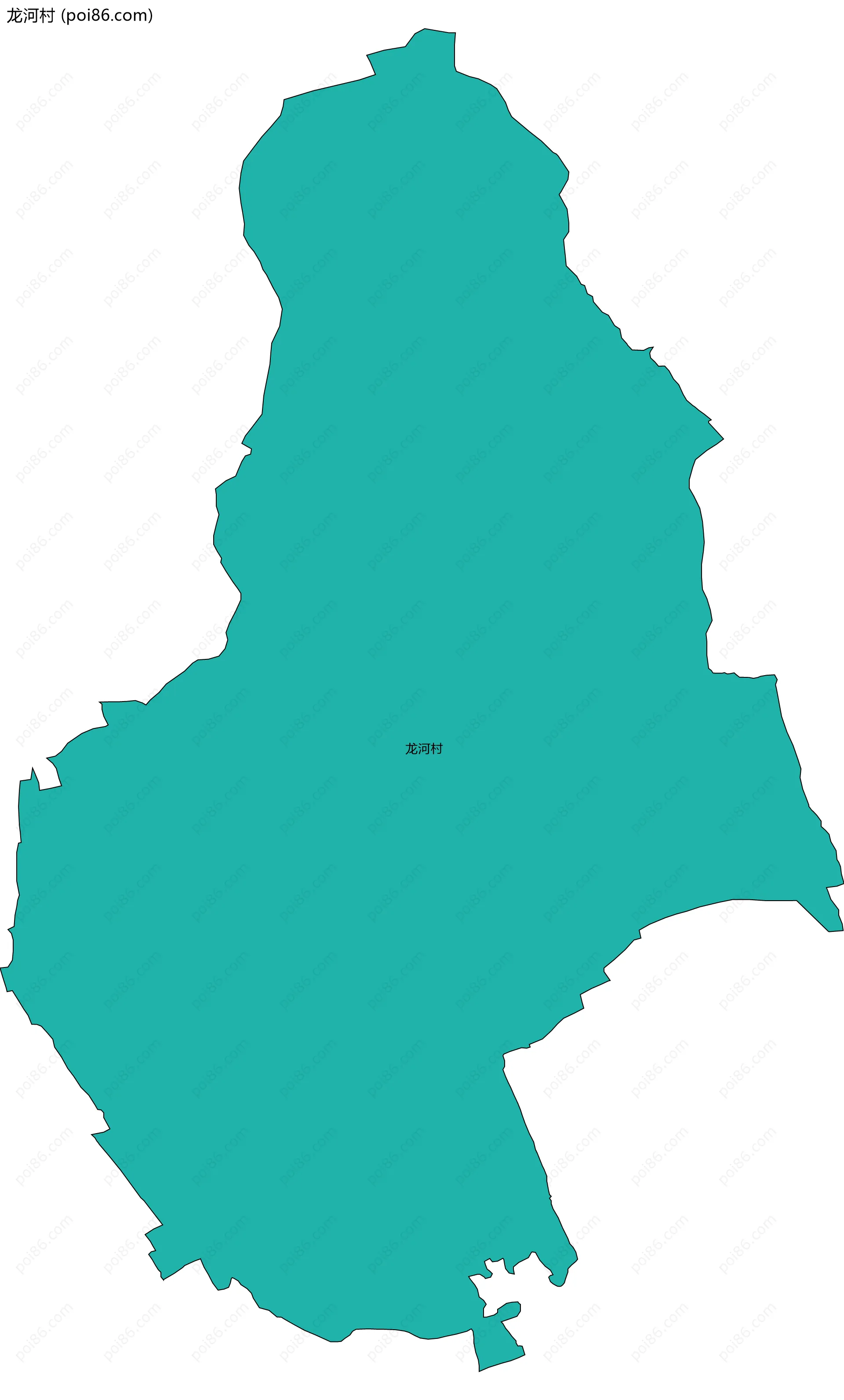 龙河村边界地图