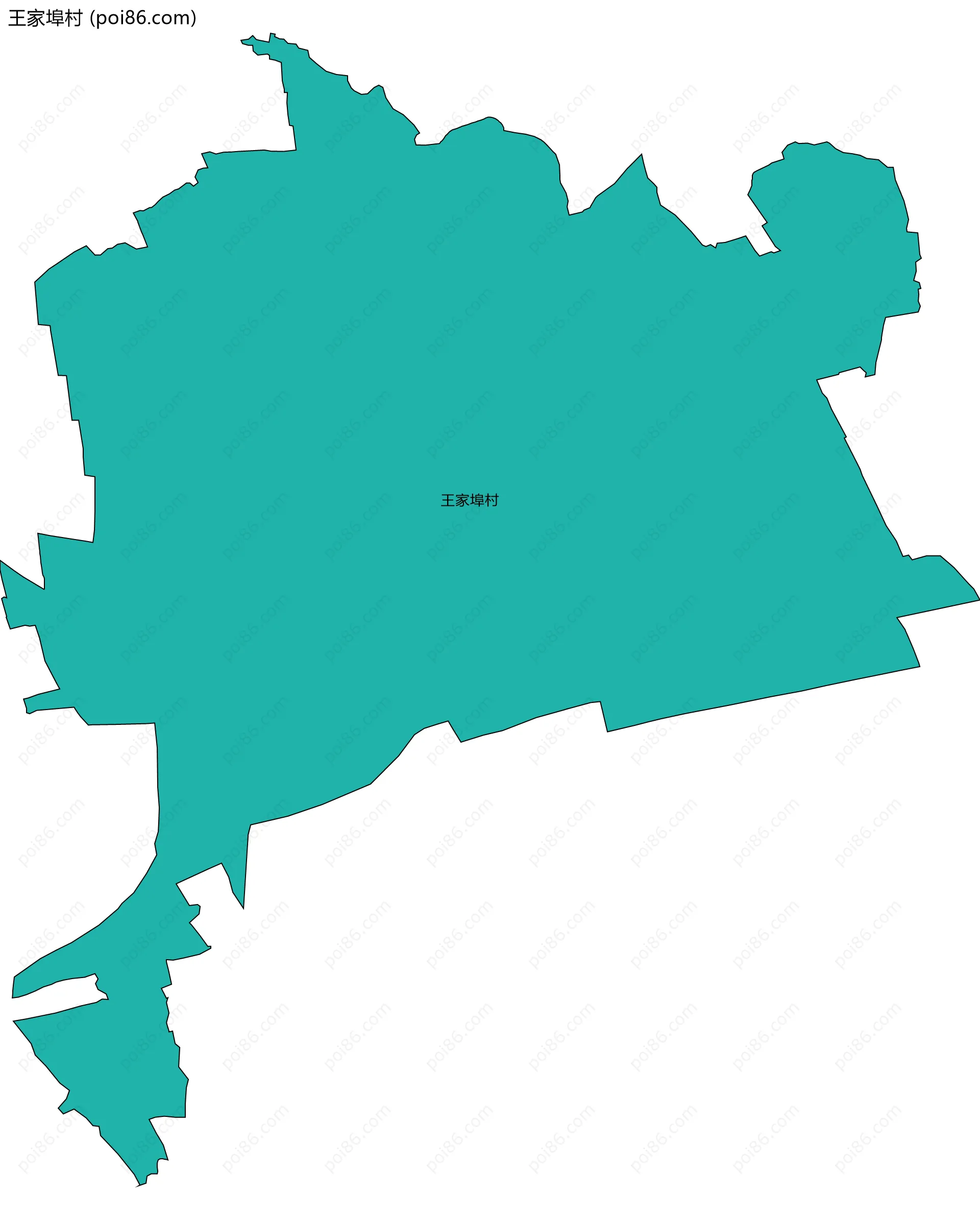 王家埠村边界地图