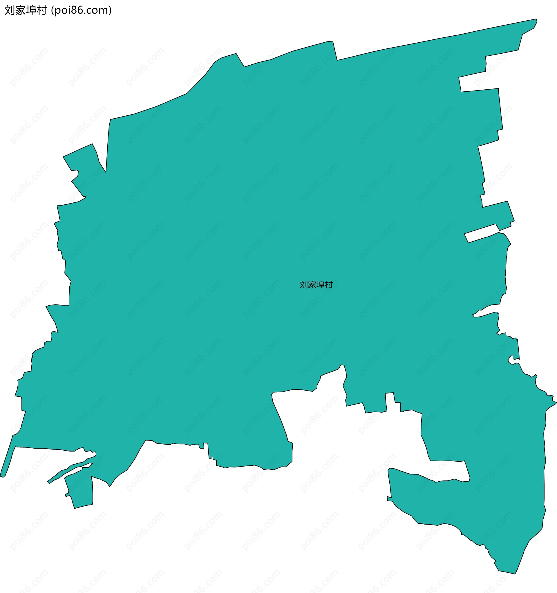 刘家埠村边界地图