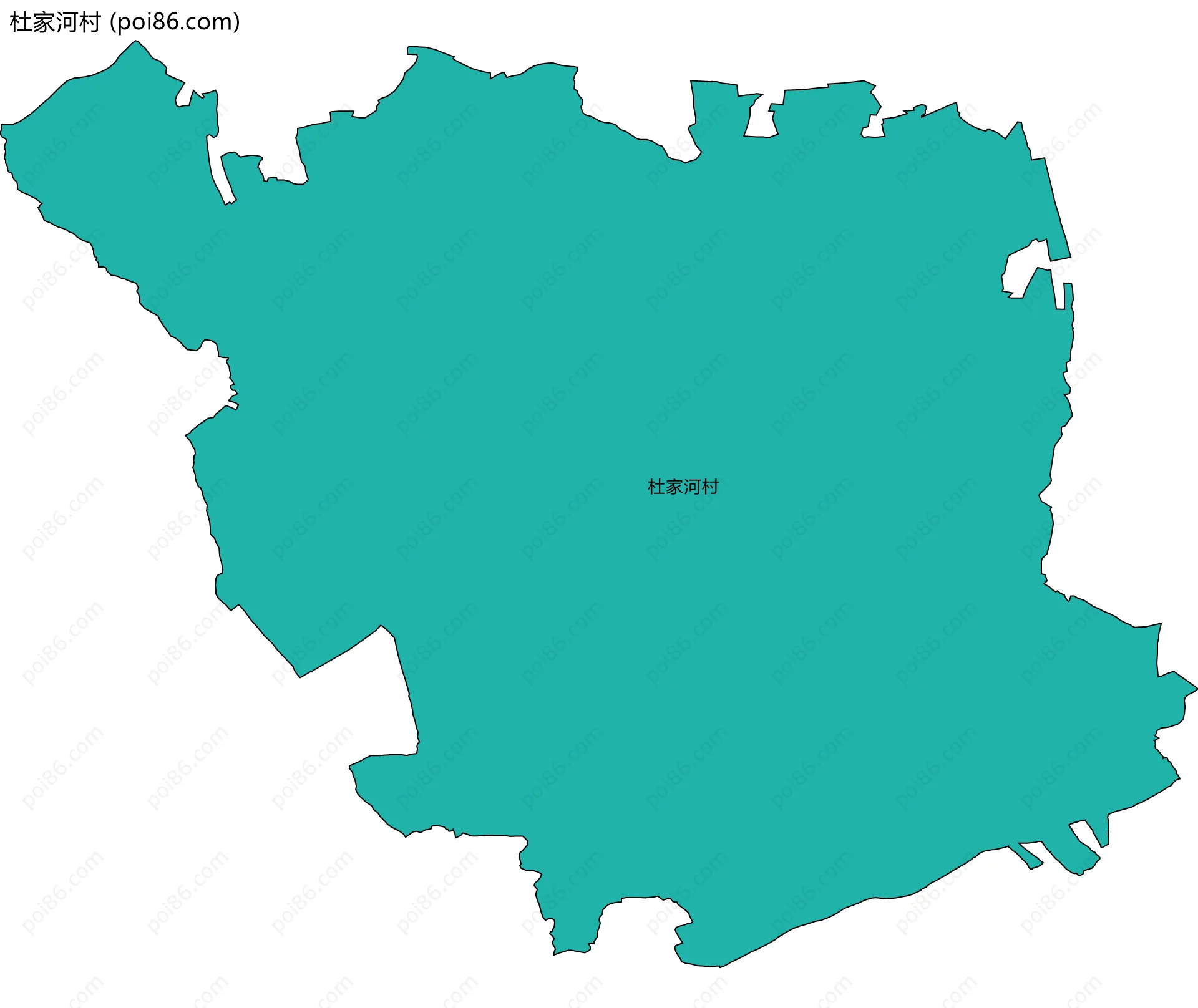 杜家河村边界地图