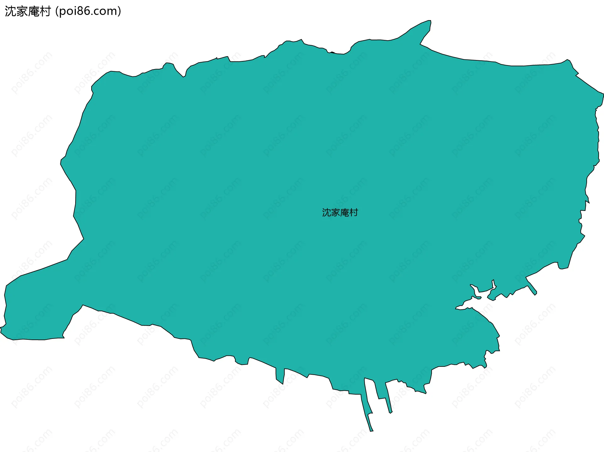 沈家庵村边界地图