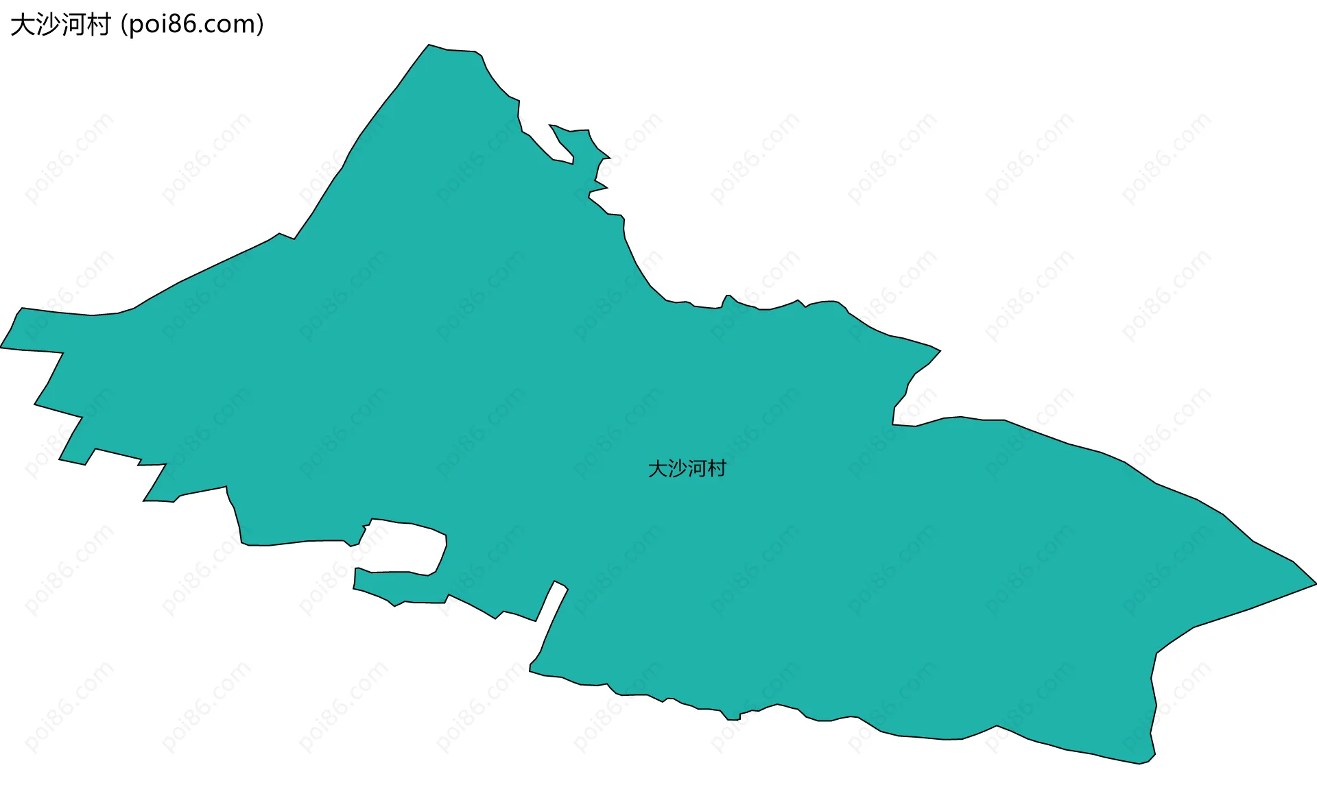 大沙河村边界地图