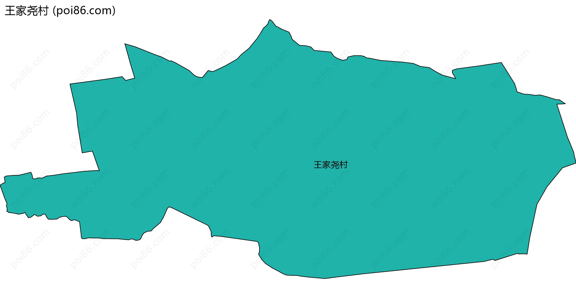 王家尧村边界地图