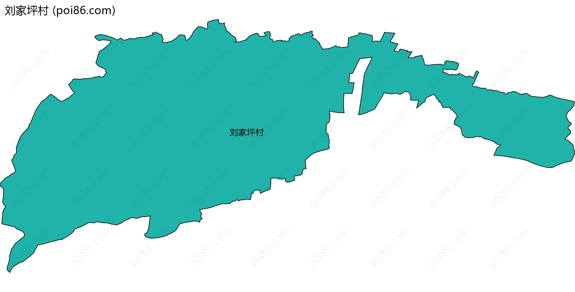 刘家坪村边界地图