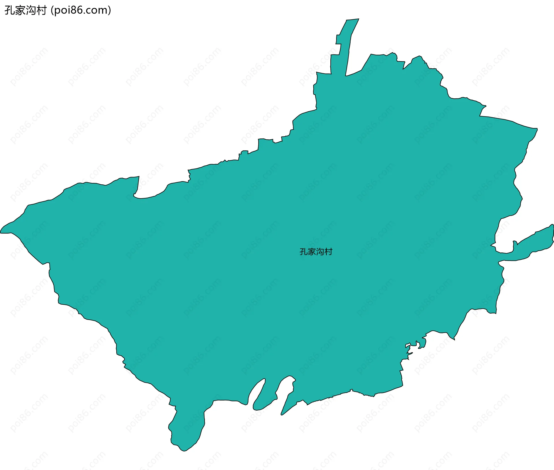 孔家沟村边界地图