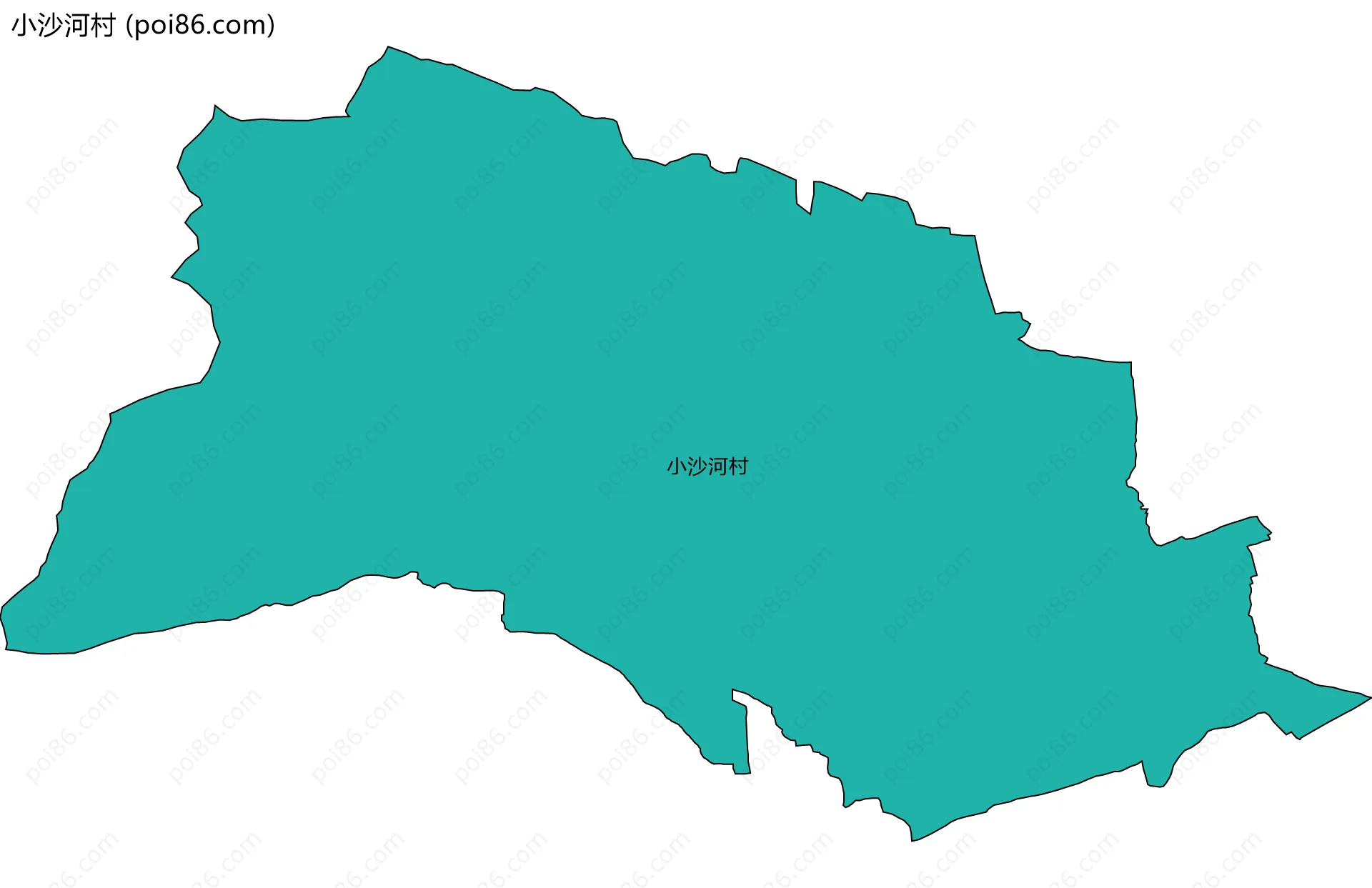 小沙河村边界地图